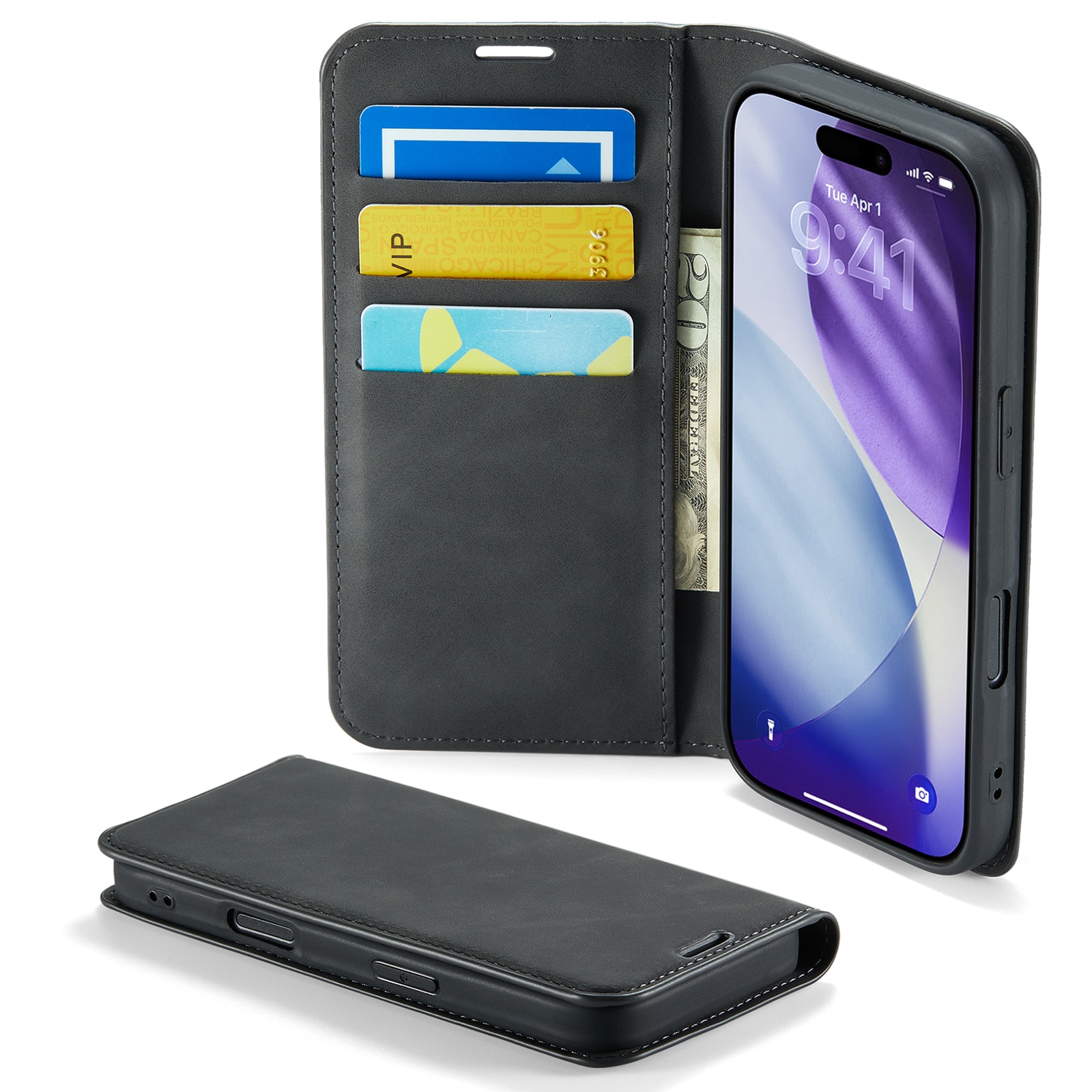 iPhone 17 Pro Max Slim Handytasche Schwarz