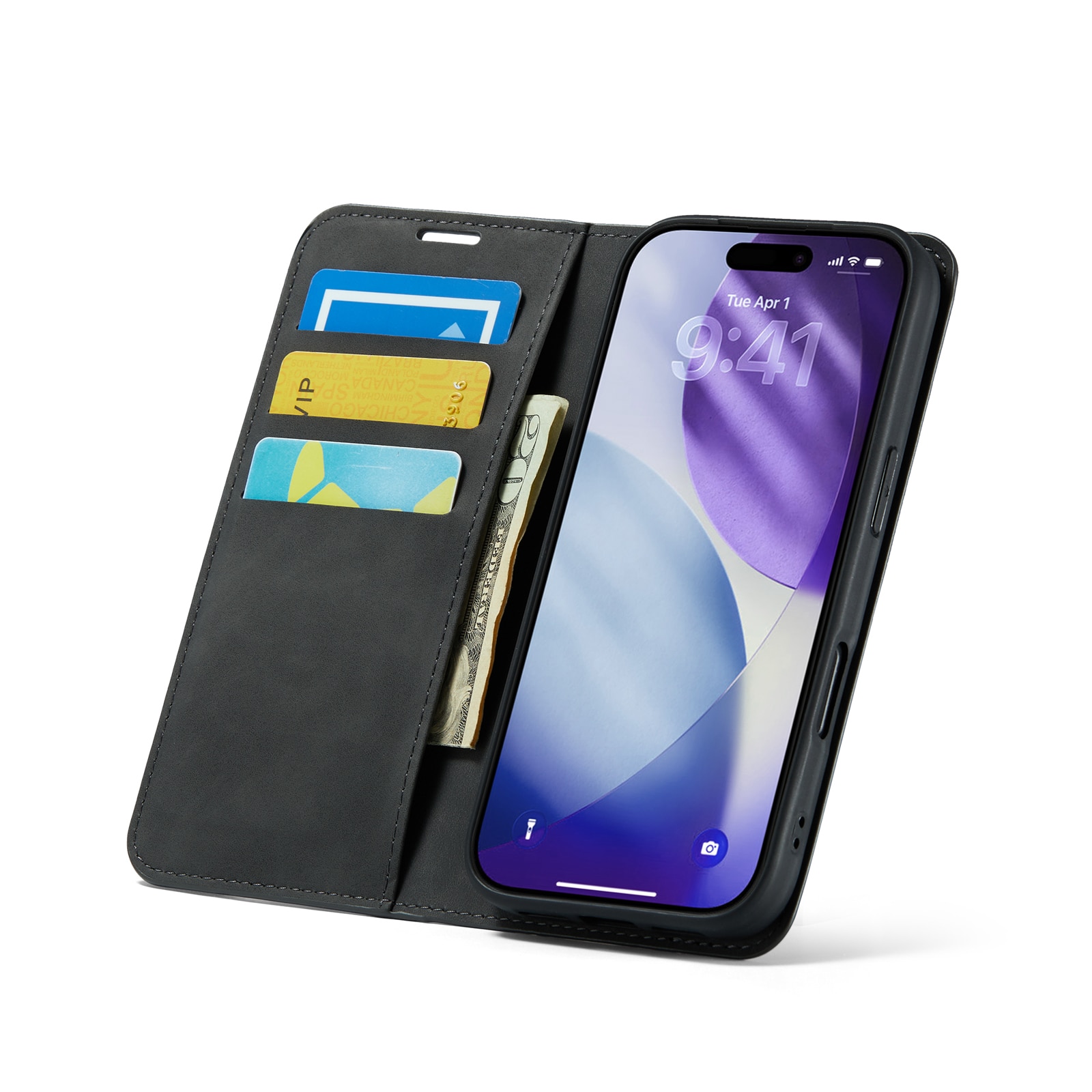 iPhone 17 Pro Max Slim Handytasche Schwarz