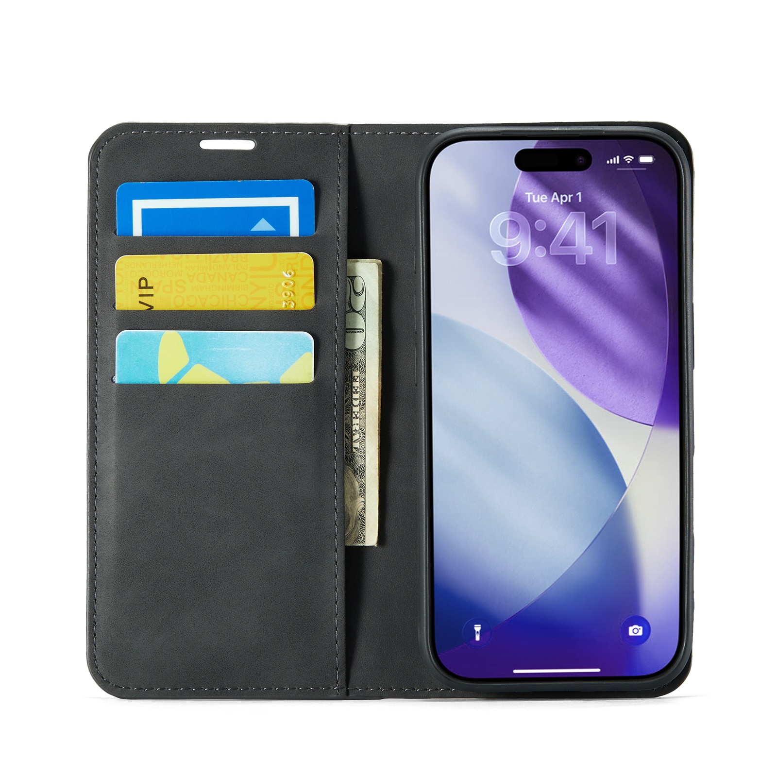 iPhone 17 Pro Max Slim Handytasche Schwarz