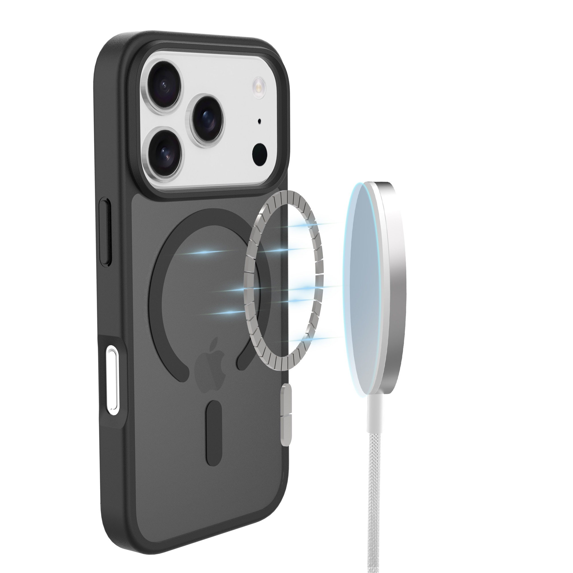 Magnetic Hybrid Hülle iPhone 17 Pro Max Frosted Black