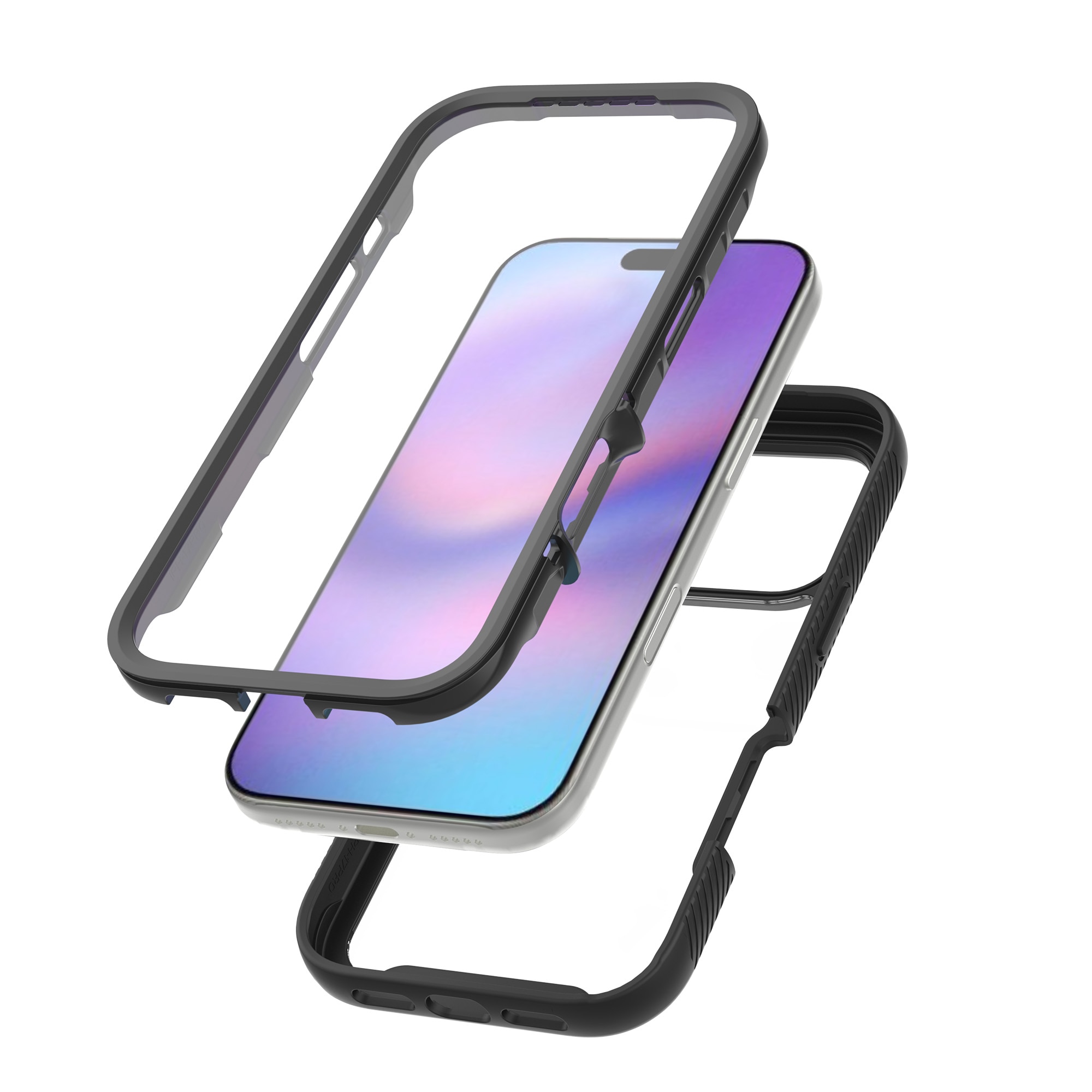 iPhone 17 Pro Max Full Protection Case Schwarz/Durchsichtig