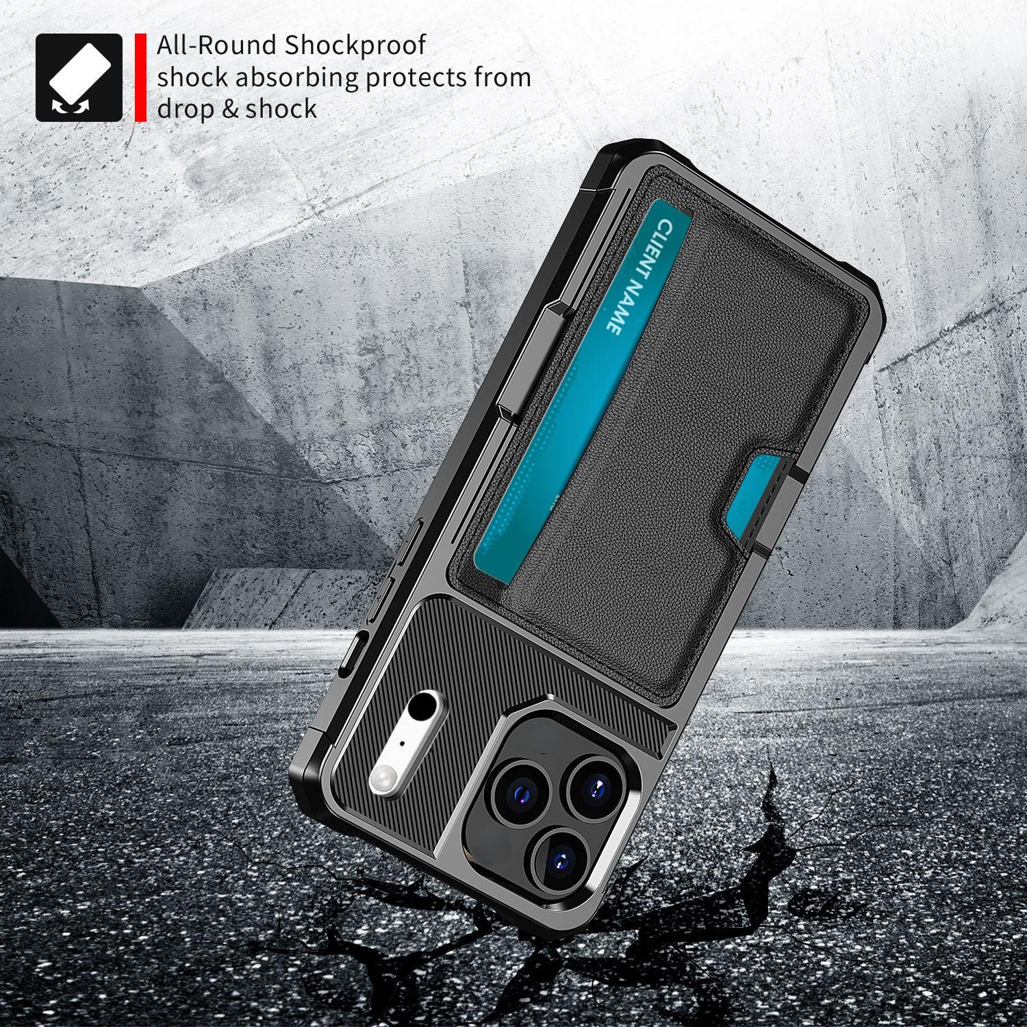 iPhone 17 Pro Max Tough Card Case schwarz