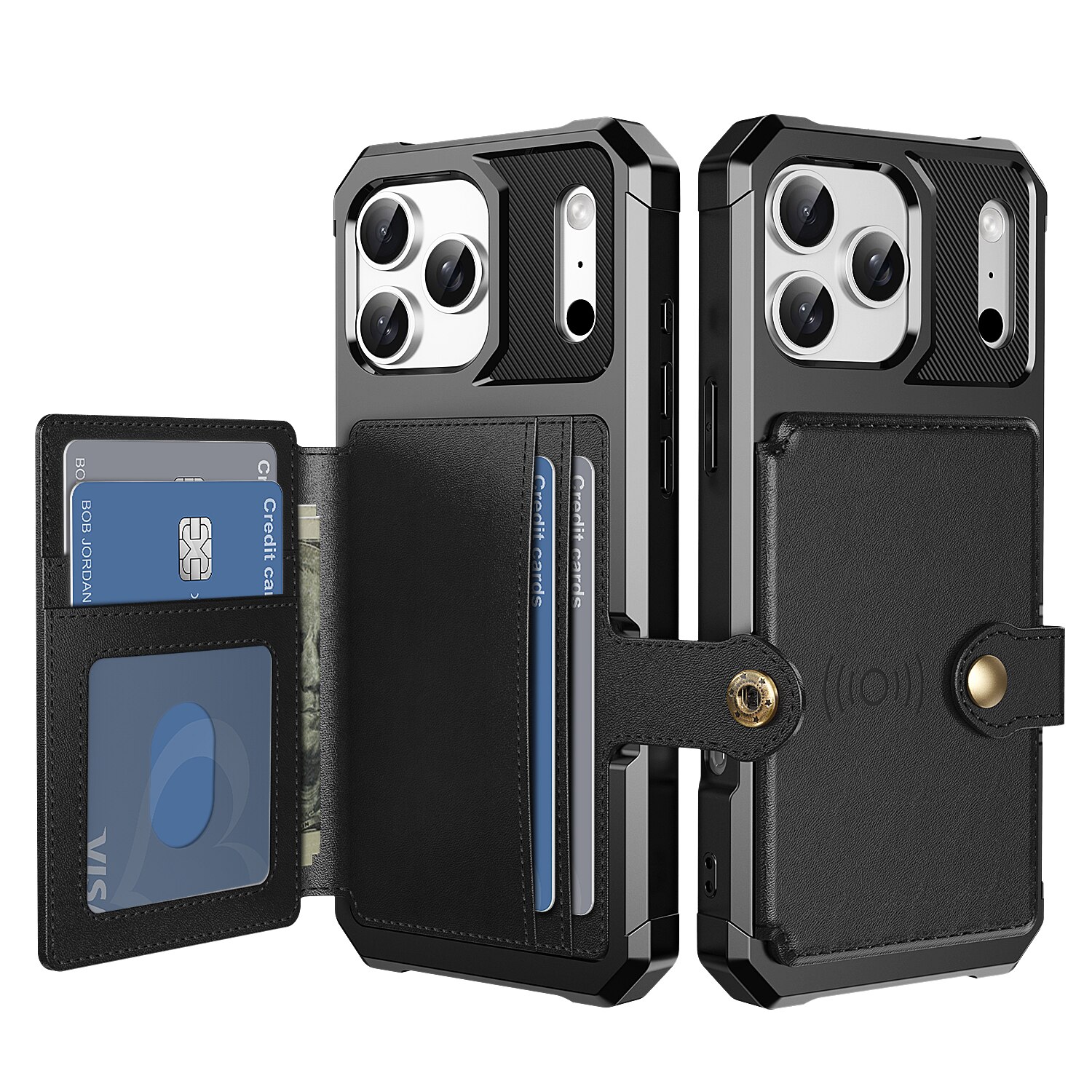 iPhone 17 Pro Tough Multi-slot Hülle Schwarz