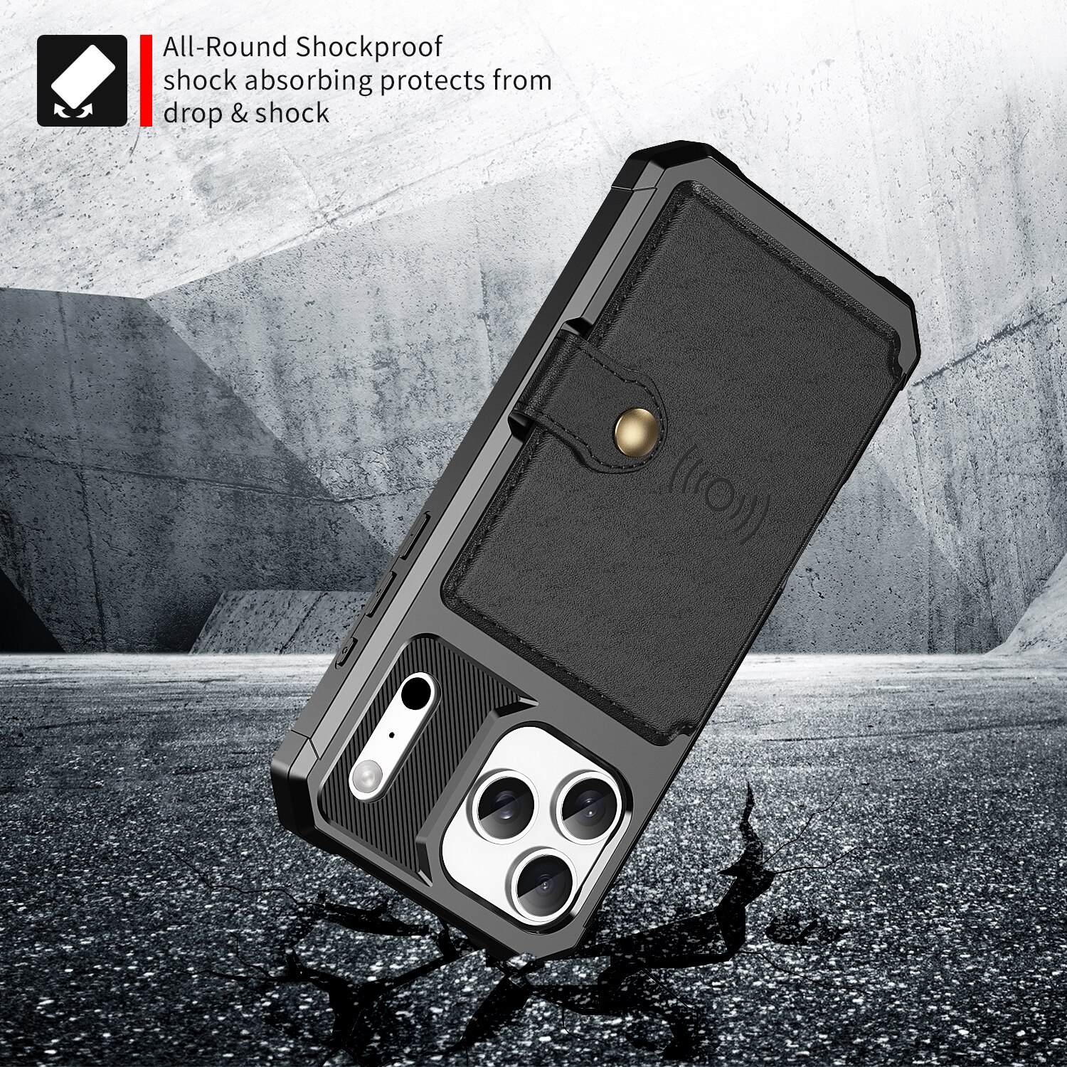iPhone 17 Pro Tough Multi-slot Hülle Schwarz