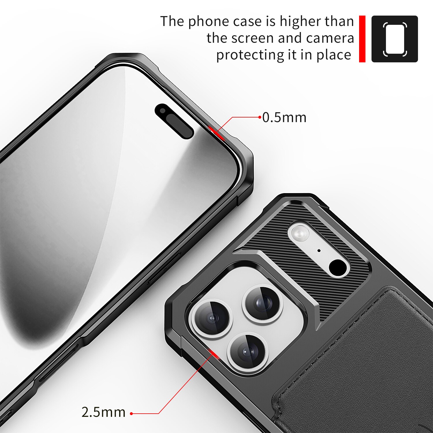 iPhone 17 Pro Tough Multi-slot Hülle Schwarz