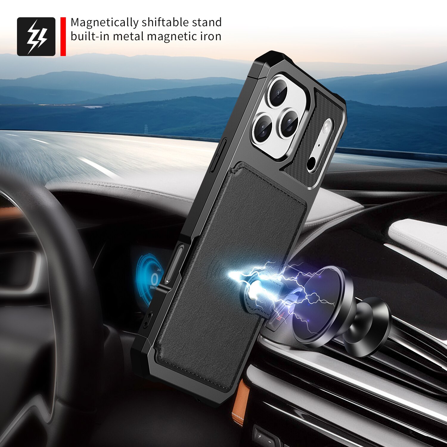 iPhone 17 Pro Tough Multi-slot Hülle Schwarz