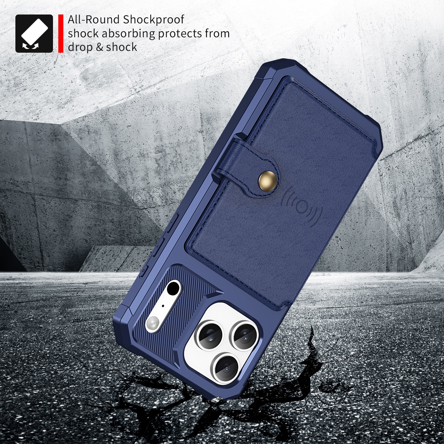 iPhone 17 Pro Max Tough Multi-slot Hülle Blau