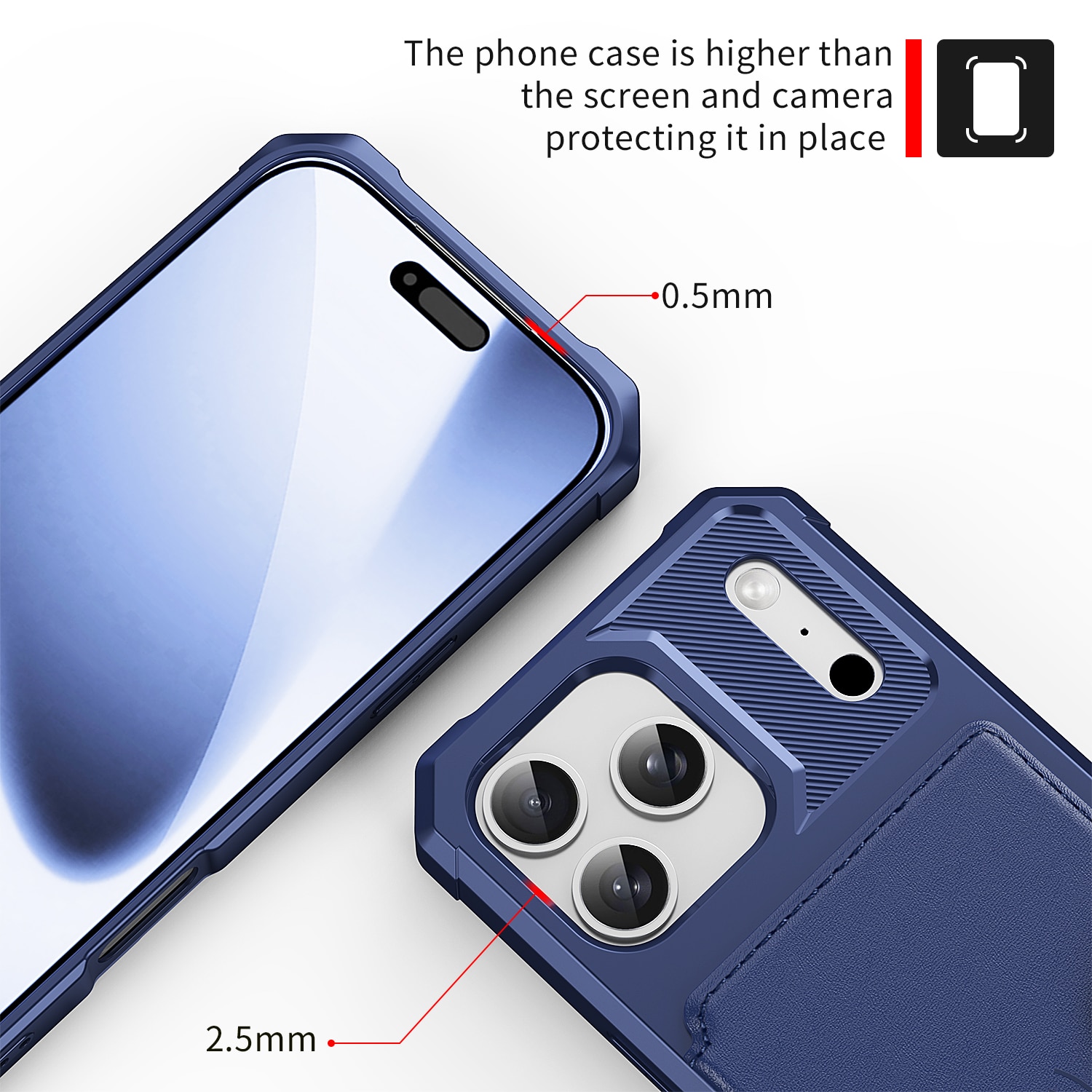 iPhone 17 Pro Max Tough Multi-slot Hülle Blau