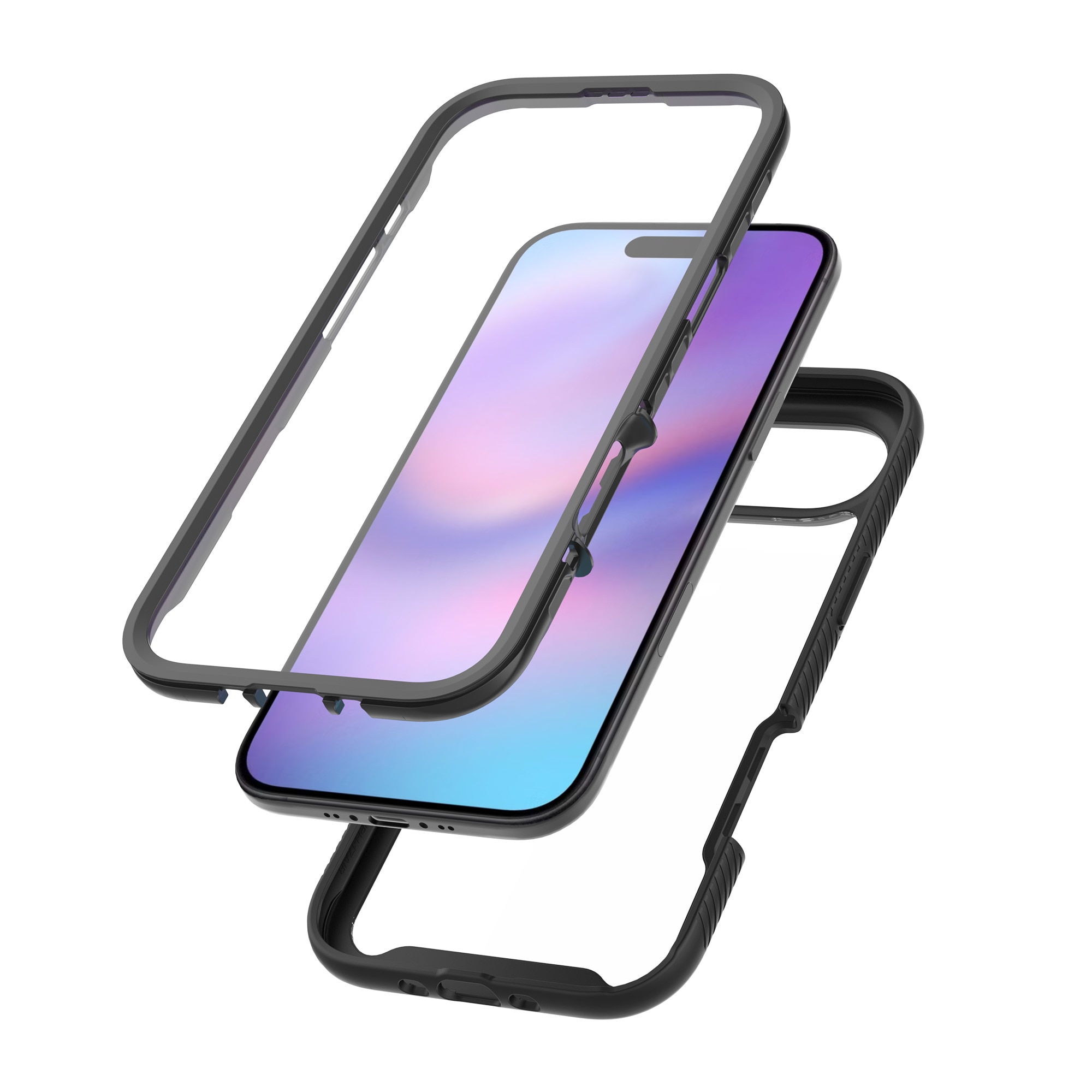 iPhone 17 Air Full Protection Case Schwarz/Durchsichtig