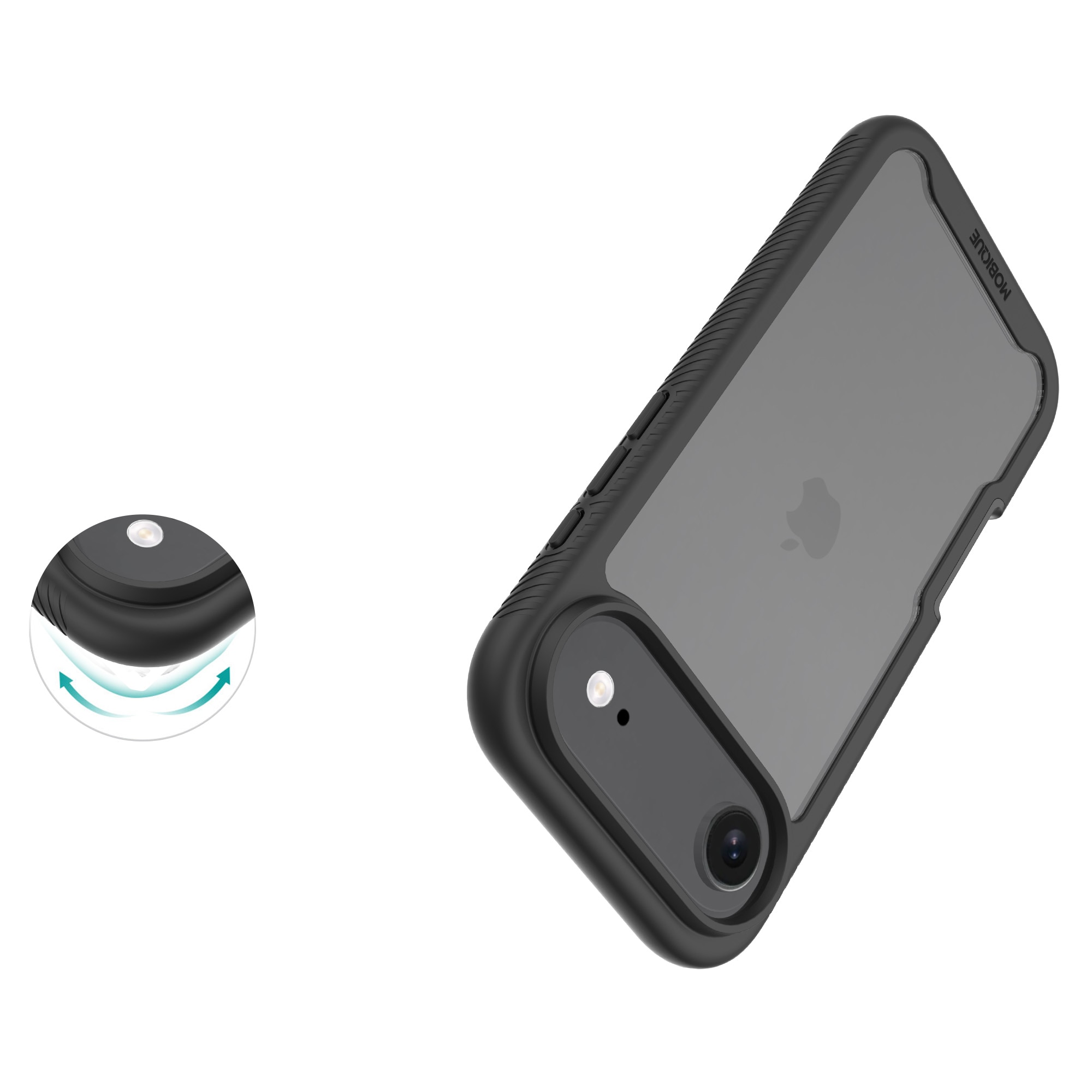 iPhone 17 Air Full Protection Case Schwarz/Durchsichtig