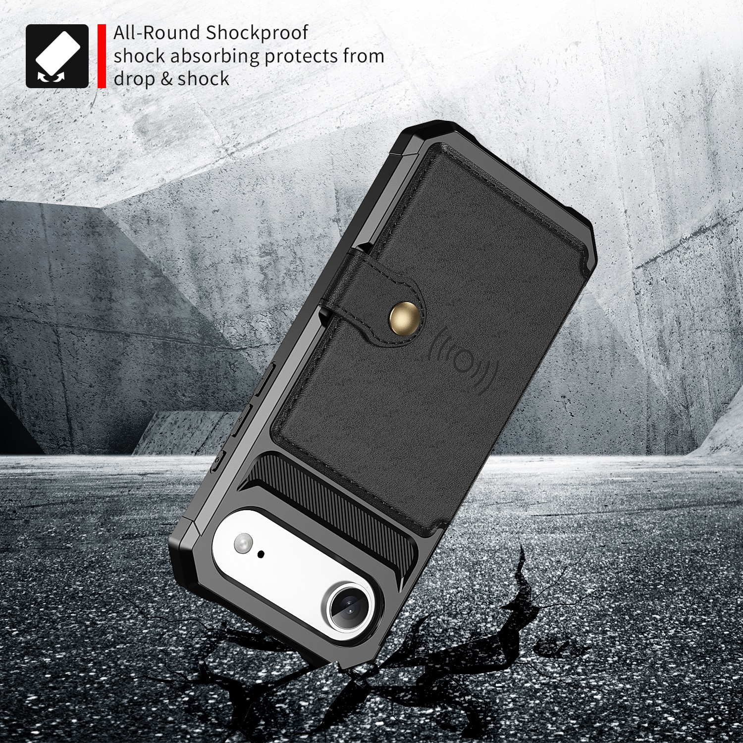 iPhone Air Tough Multi-slot Hülle Schwarz