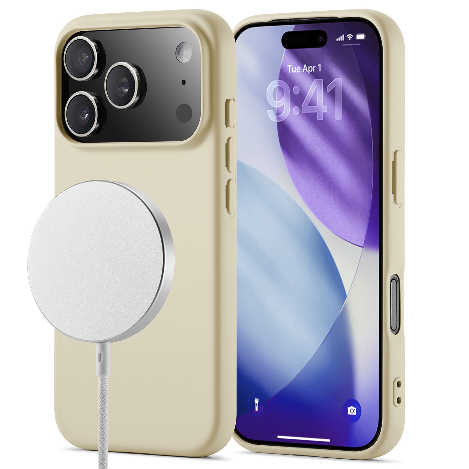 iPhone 17 Pro Max TPU-hülle MagSafe Beige