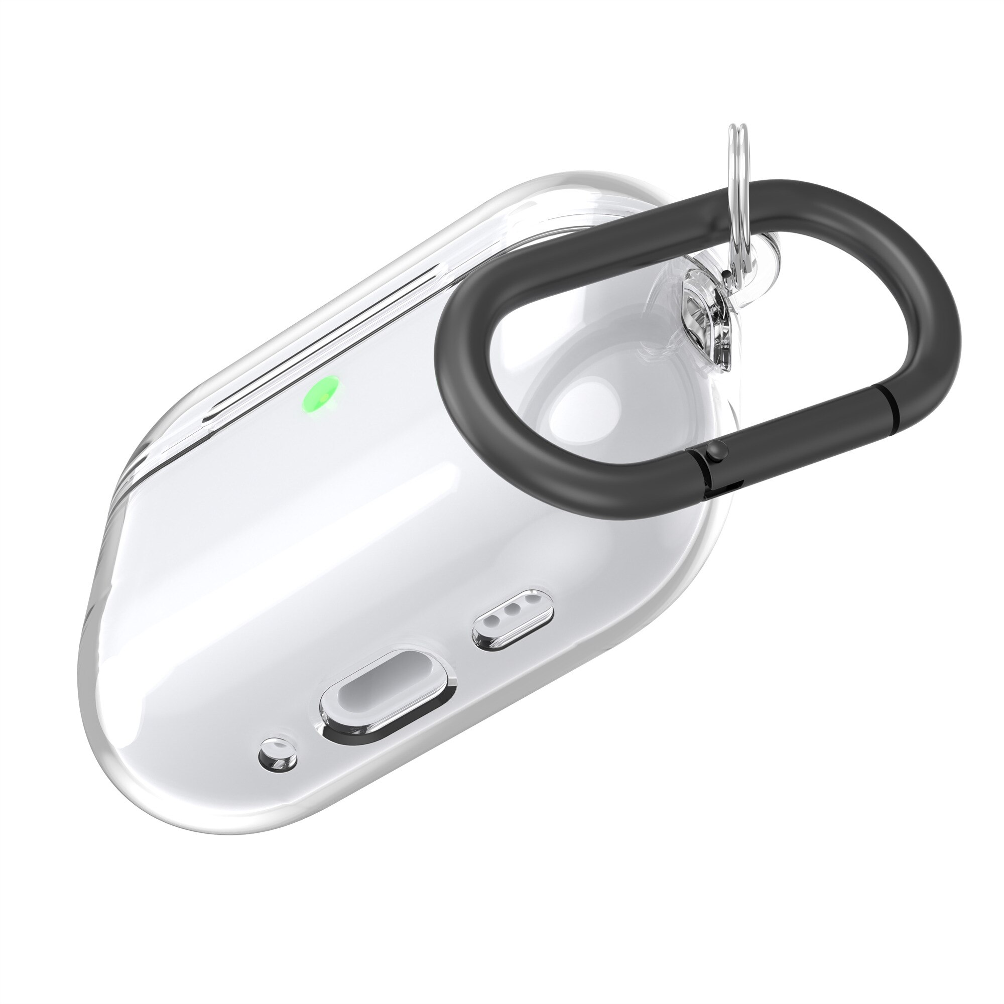 Apple AirPods Pro 3 Hülle TPU mit Karabiner-Ring transparent