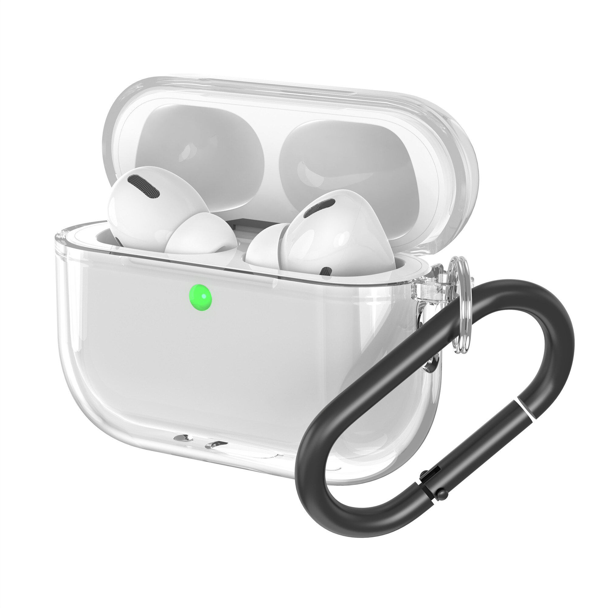 Apple AirPods Pro 3 Hülle TPU mit Karabiner-Ring transparent