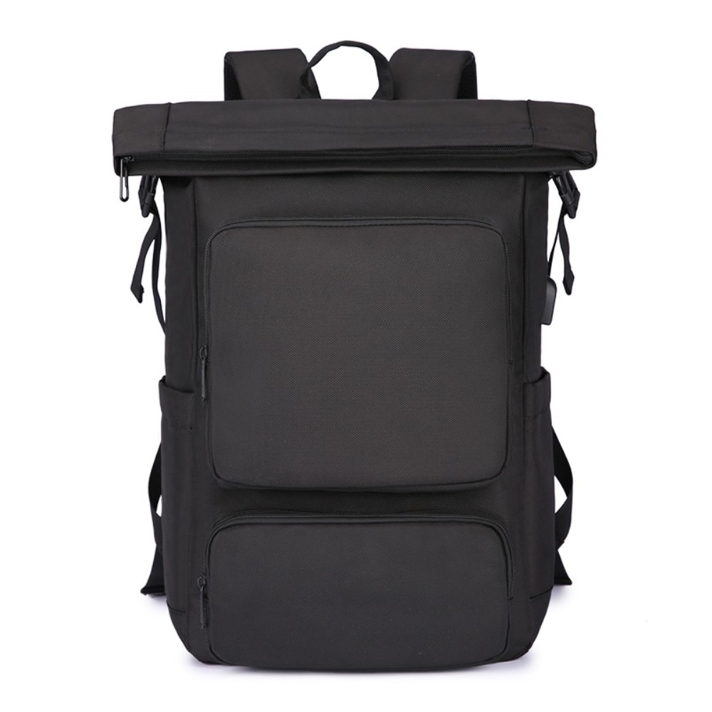 Wasserabweisender Rucksack aus Oxford-Gewebe, schwarz