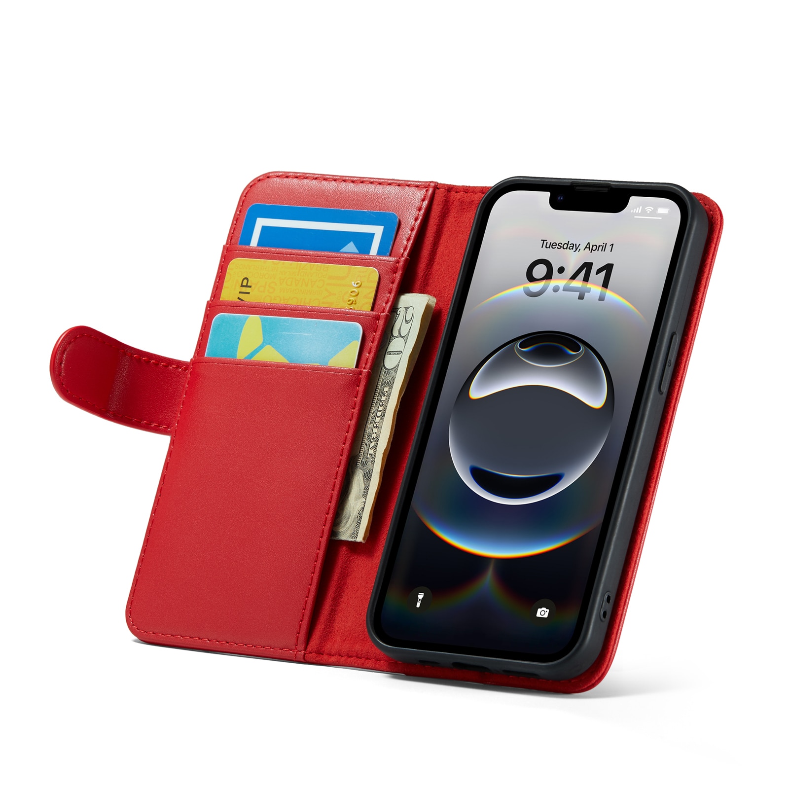 iPhone 12/iPhone 12 Pro Echtlederhülle Rot
