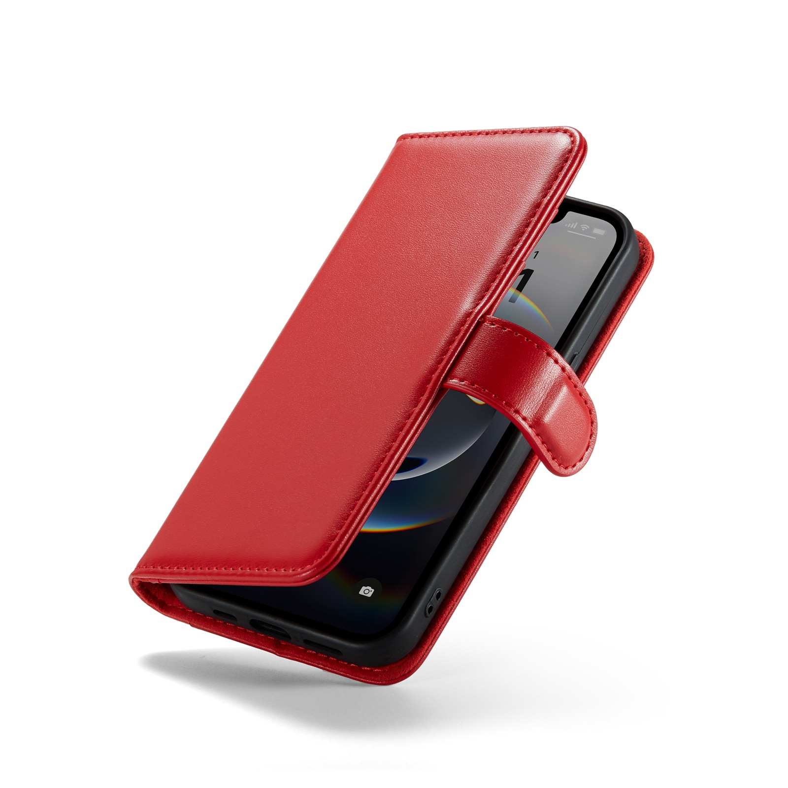 iPhone 12/iPhone 12 Pro Echtlederhülle Rot