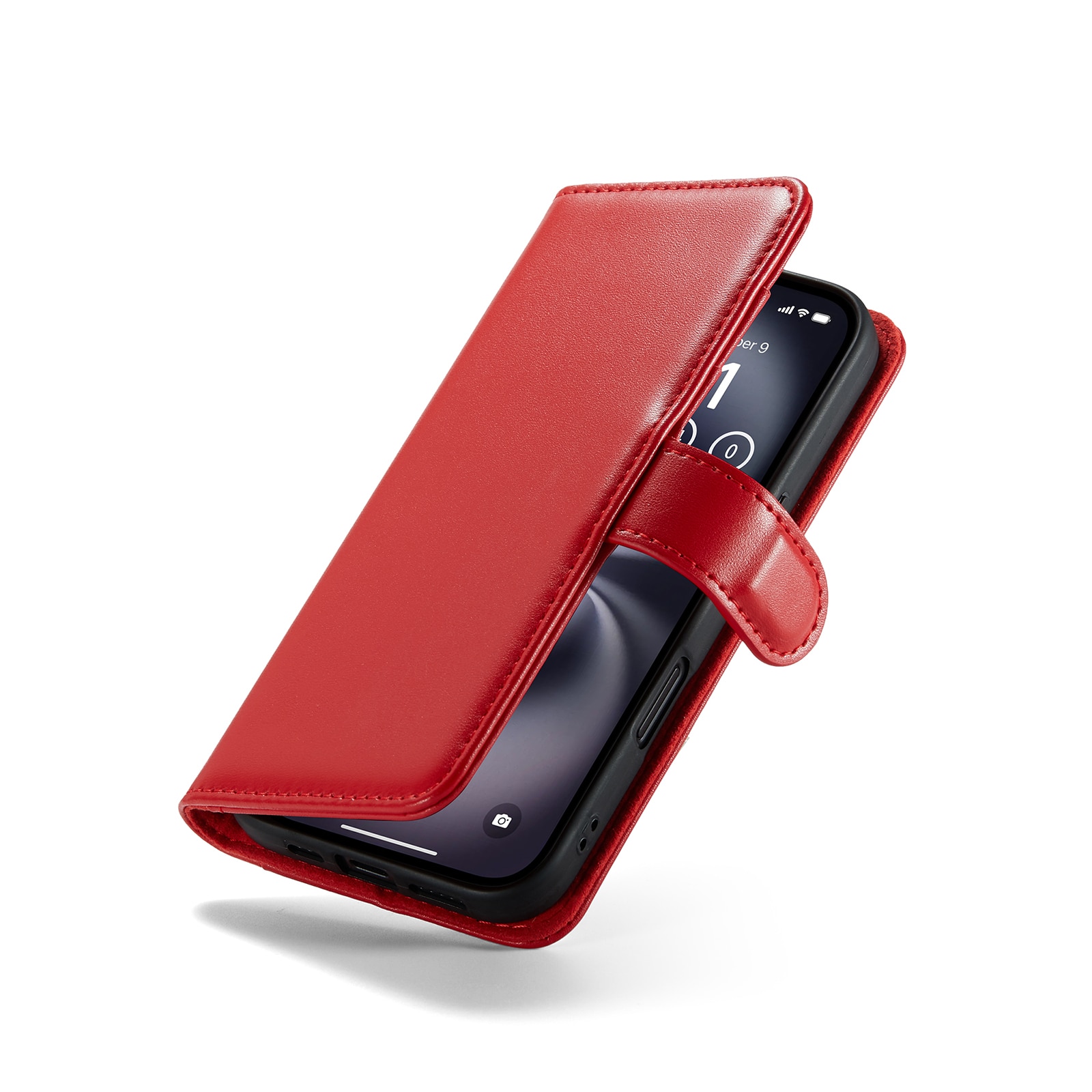 iPhone 16 Echtlederhülle Rot