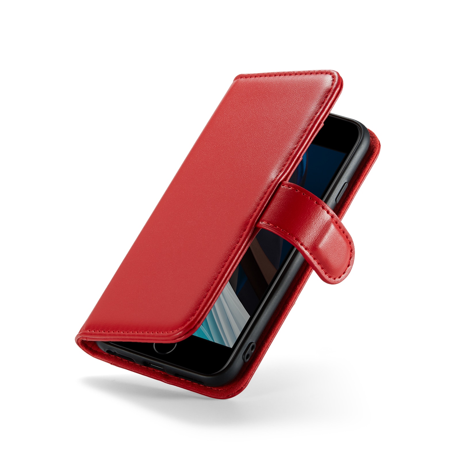 iPhone SE 2022 Echtlederhülle Rot