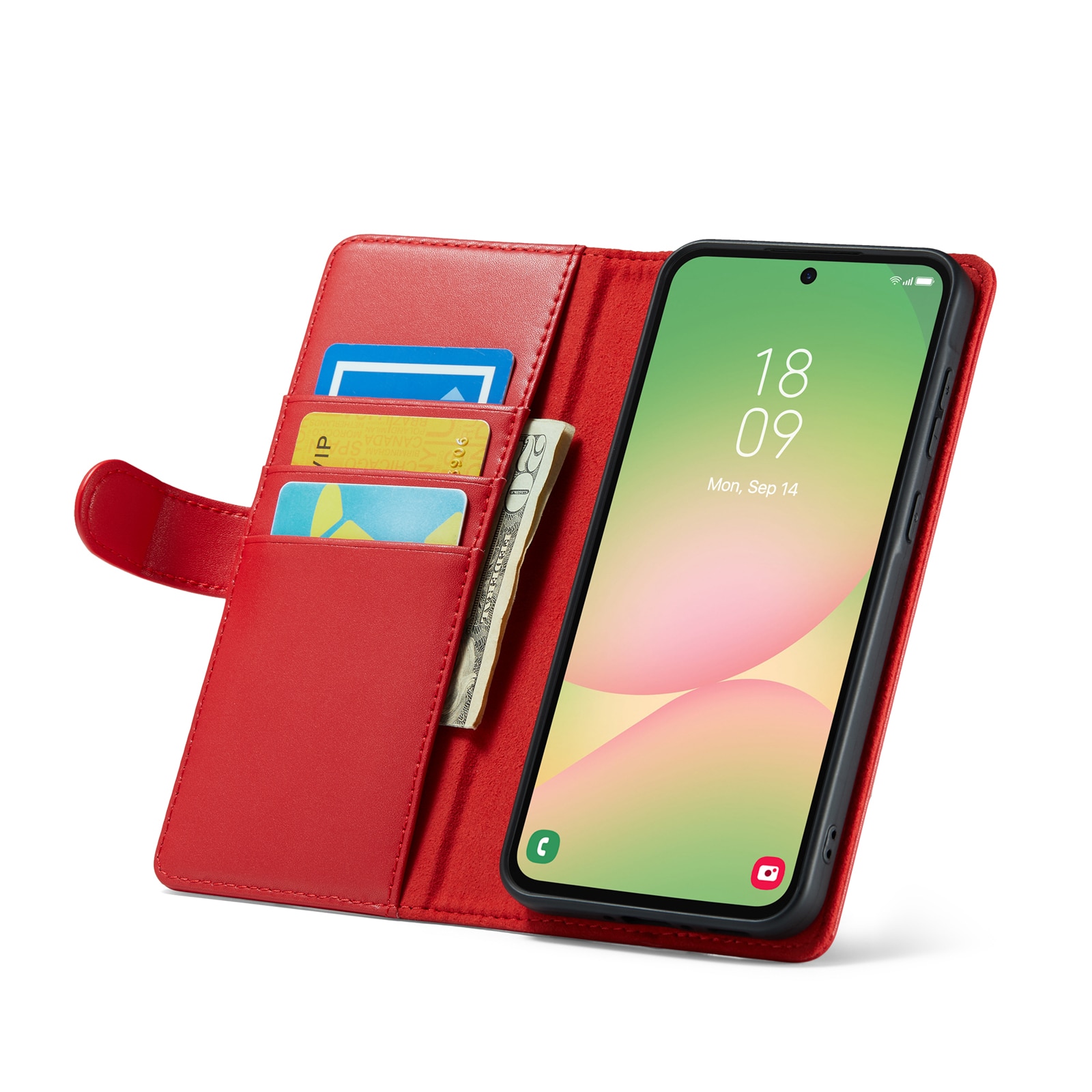 Samsung Galaxy A56 Echtlederhülle Rot