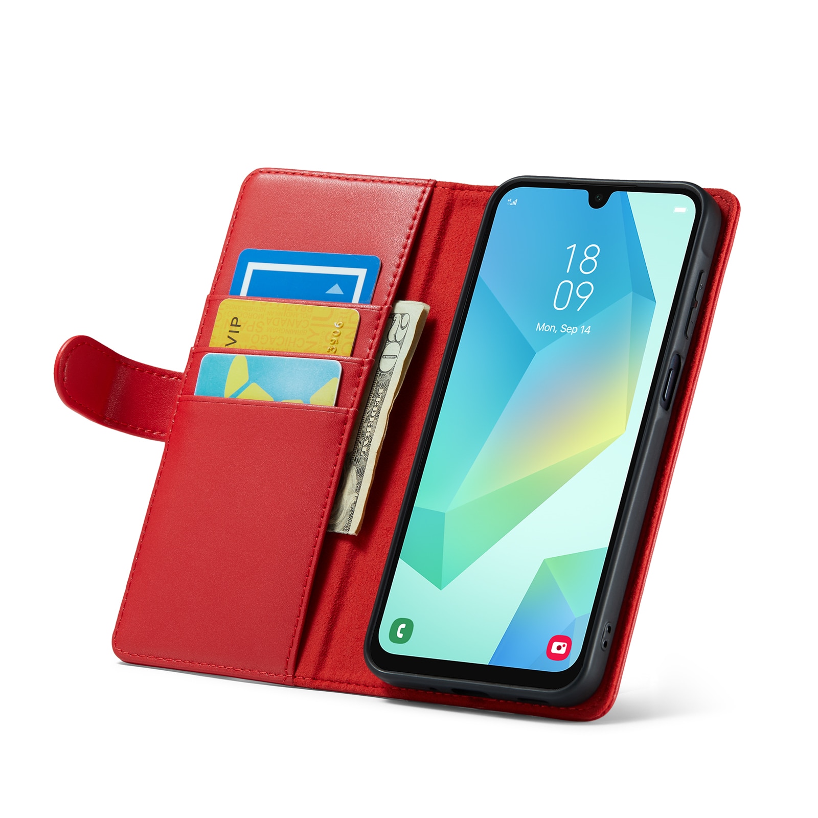 Samsung Galaxy A16 Echtlederhülle Rot