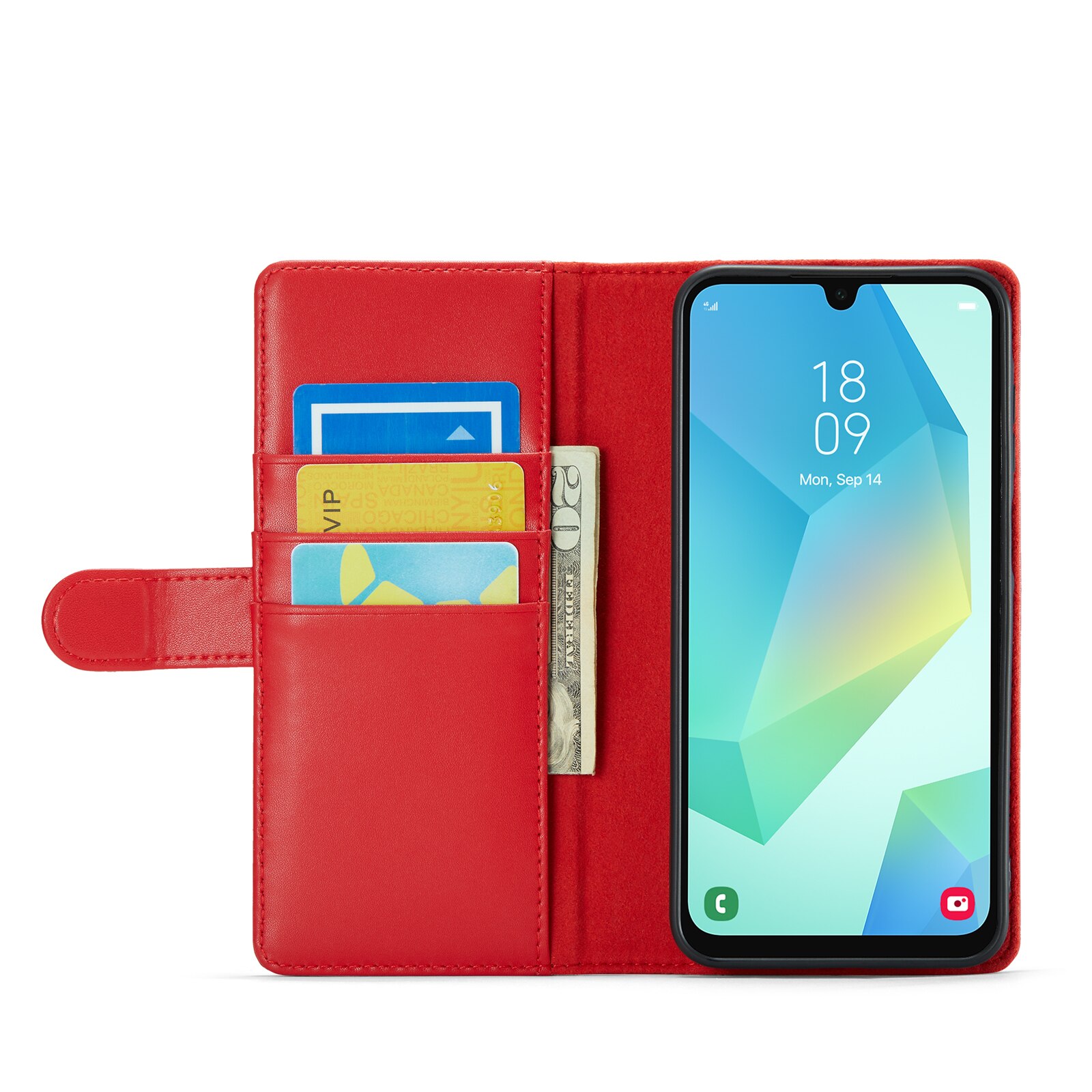 Samsung Galaxy A16 Echtlederhülle Rot