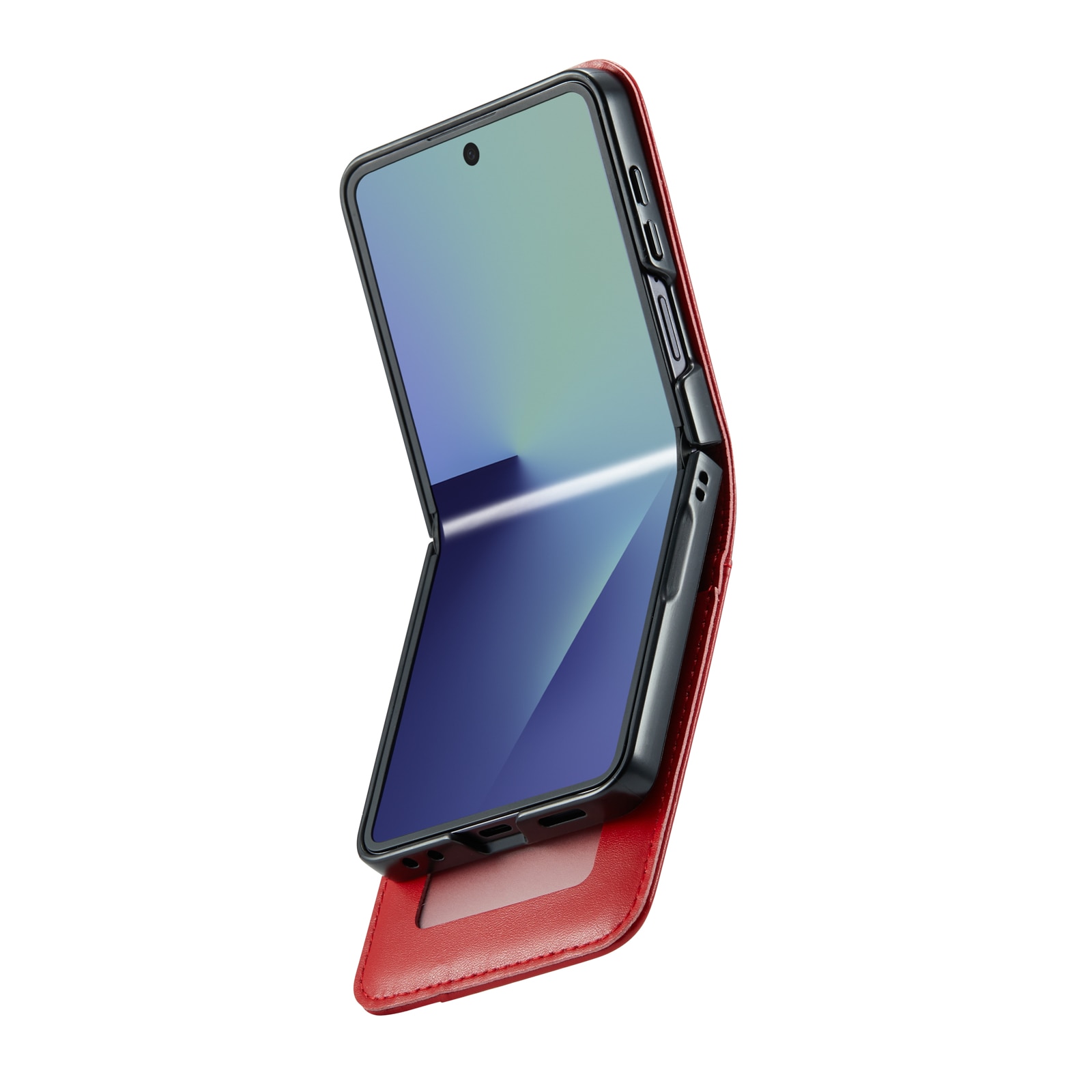 Samsung Galaxy Z Flip 7 Echtlederhülle Rot