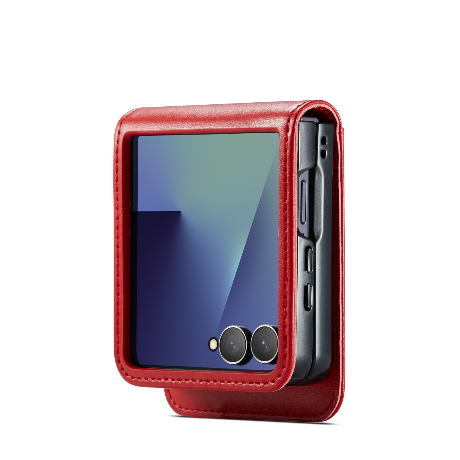 Samsung Galaxy Z Flip 7 Echtlederhülle Rot