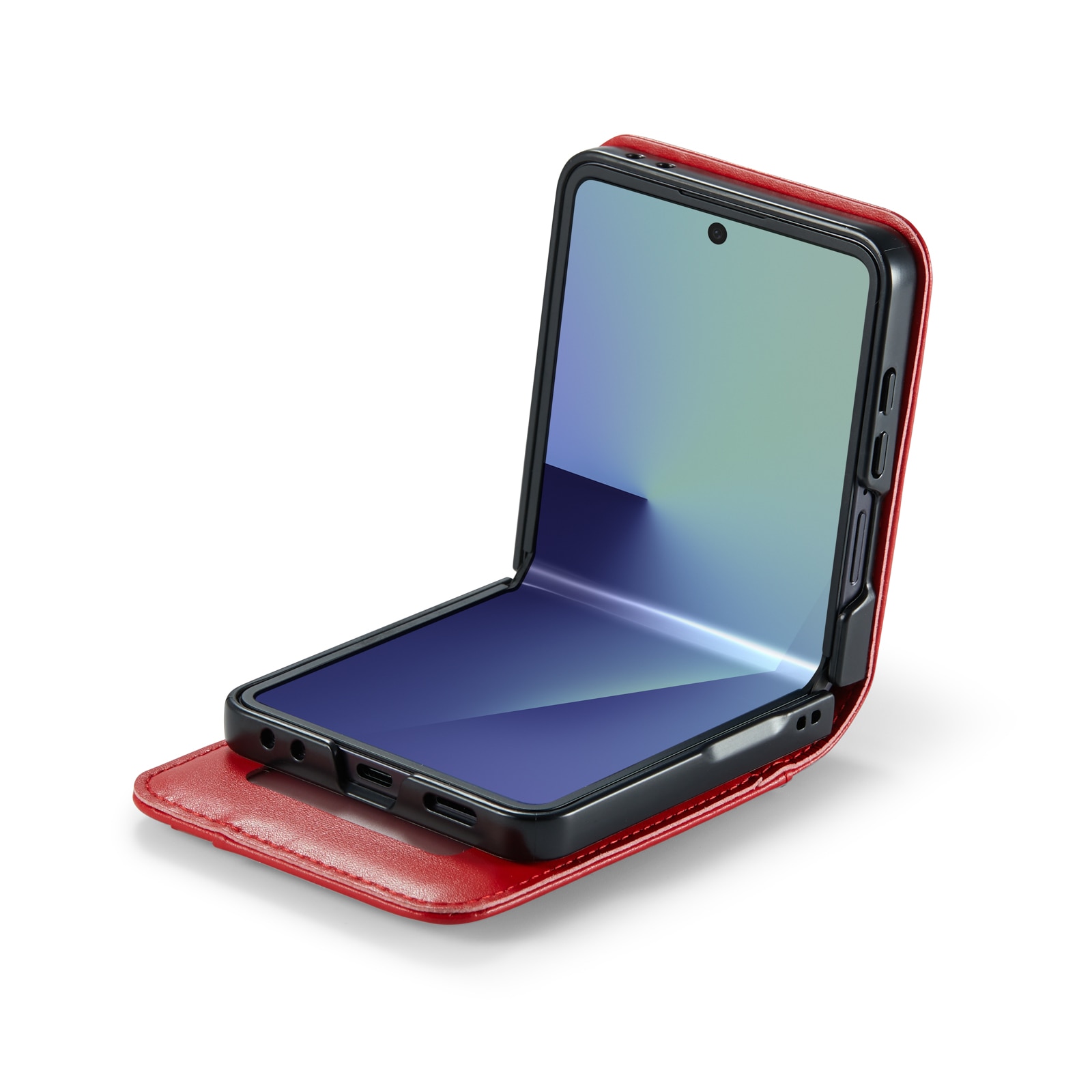 Samsung Galaxy Z Flip 7 Echtlederhülle Rot