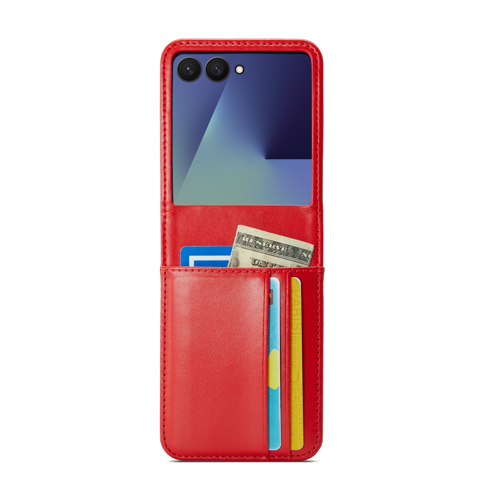 Samsung Galaxy Z Flip 7 Echtlederhülle Rot