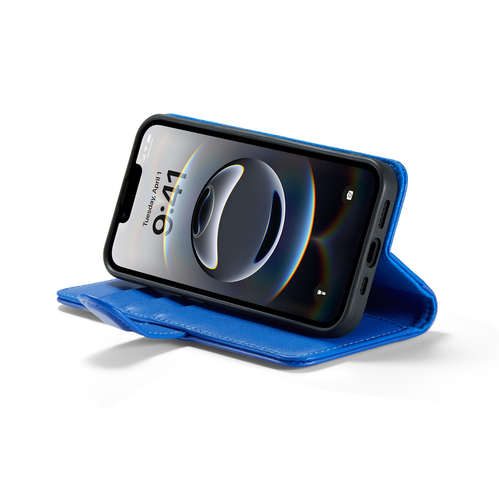 iPhone 12/iPhone 12 Pro Echtlederhülle Blau