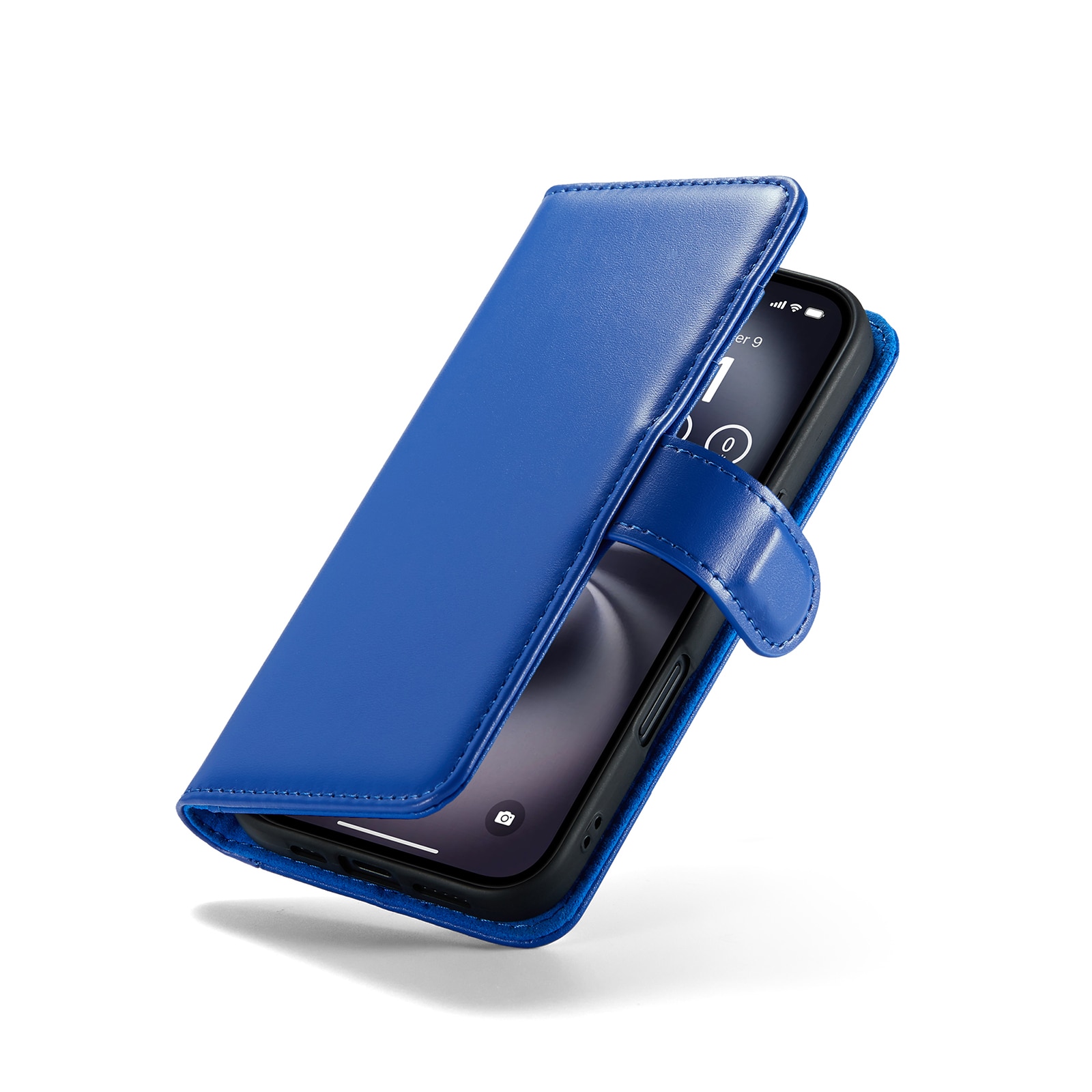iPhone 16 Echtlederhülle Blau