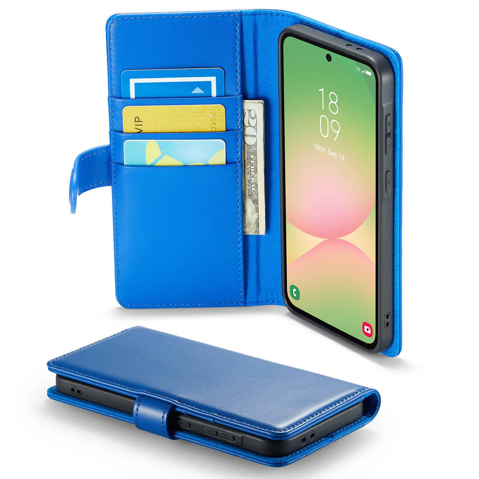 Samsung Galaxy A56 Echtlederhülle Blau