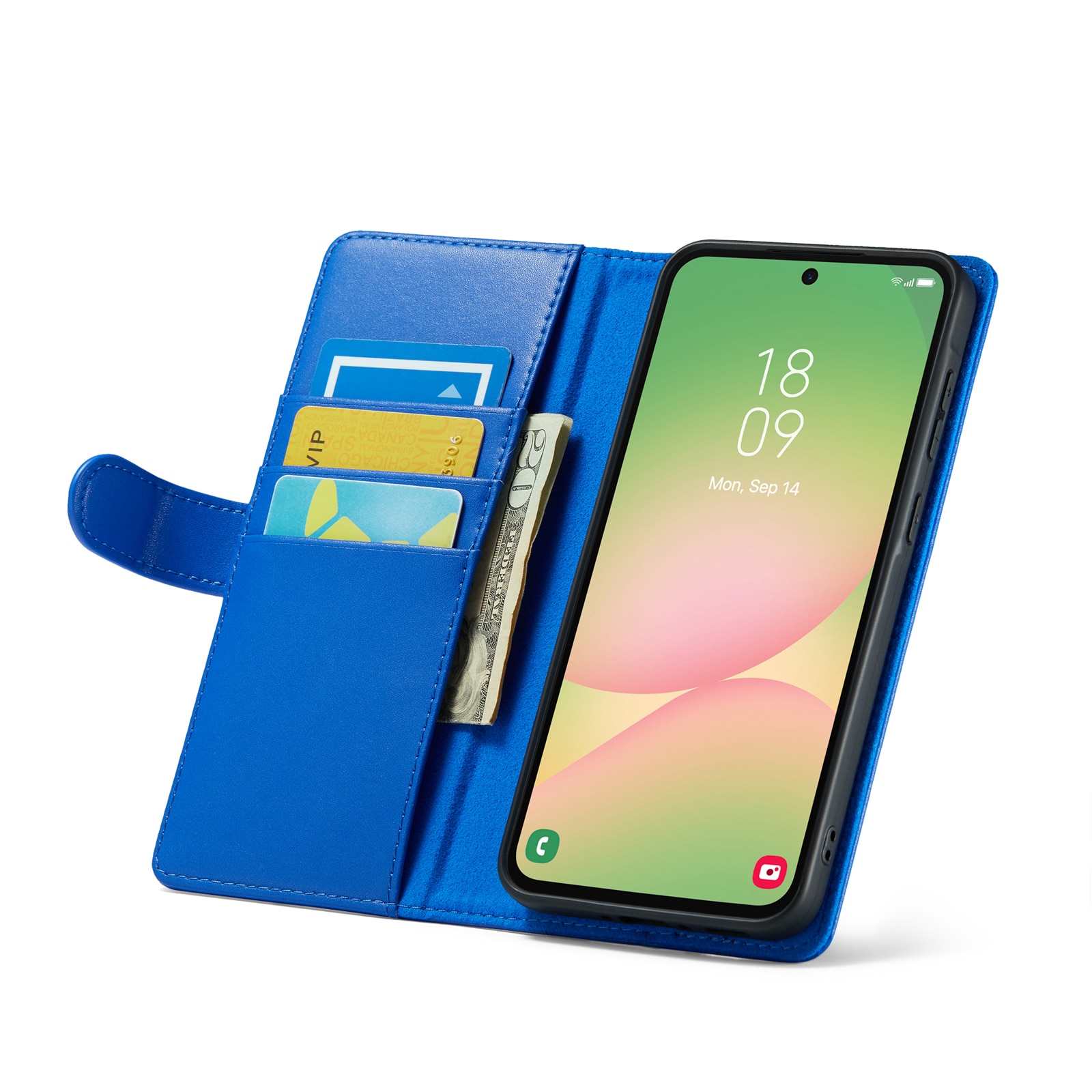Samsung Galaxy A56 Echtlederhülle Blau