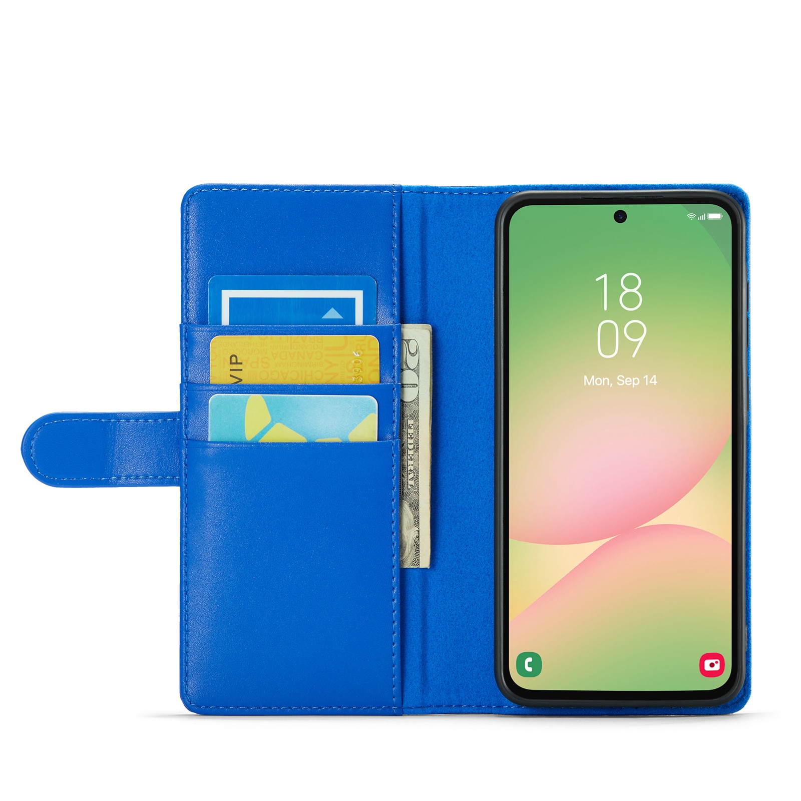 Samsung Galaxy A56 Echtlederhülle Blau
