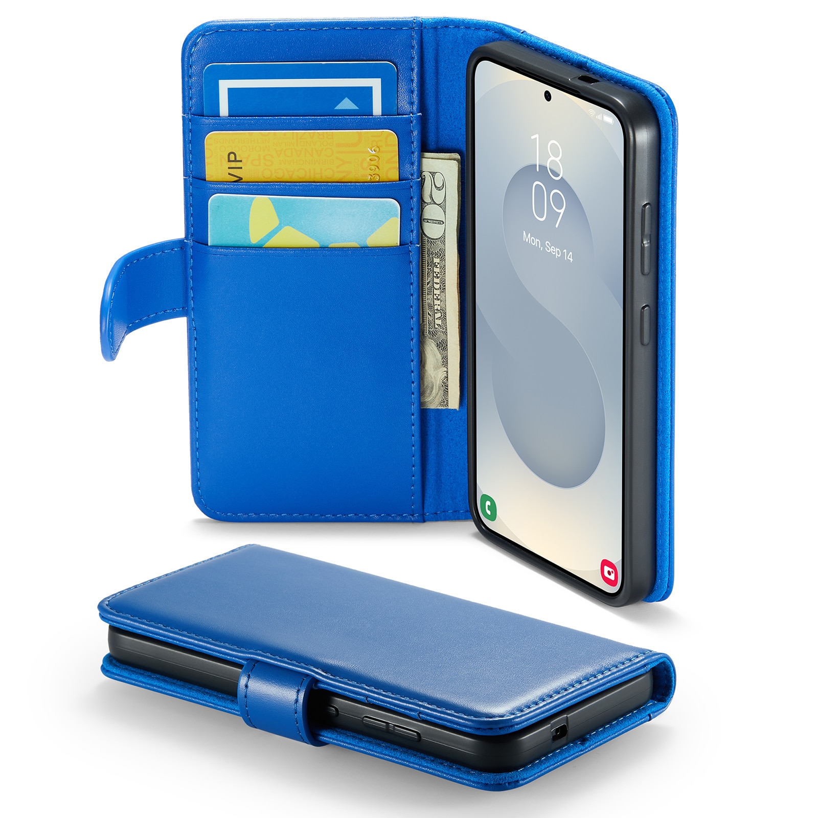 Samsung Galaxy S25 FE Echtlederhülle Blau