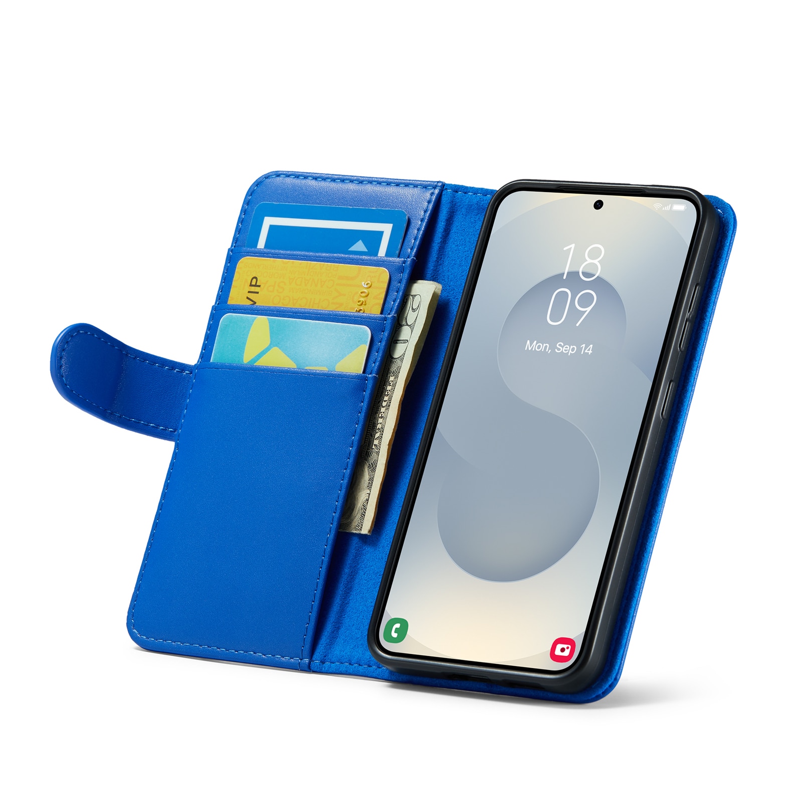 Samsung Galaxy S25 FE Echtlederhülle Blau