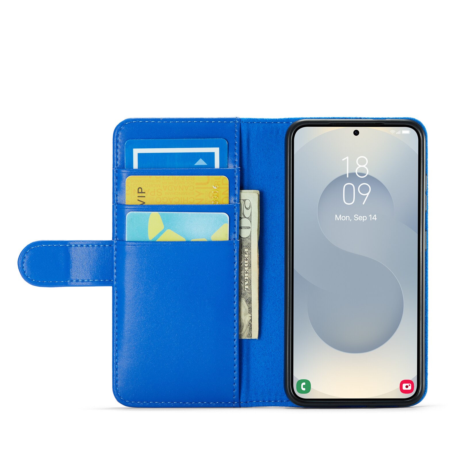 Samsung Galaxy S25 FE Echtlederhülle Blau