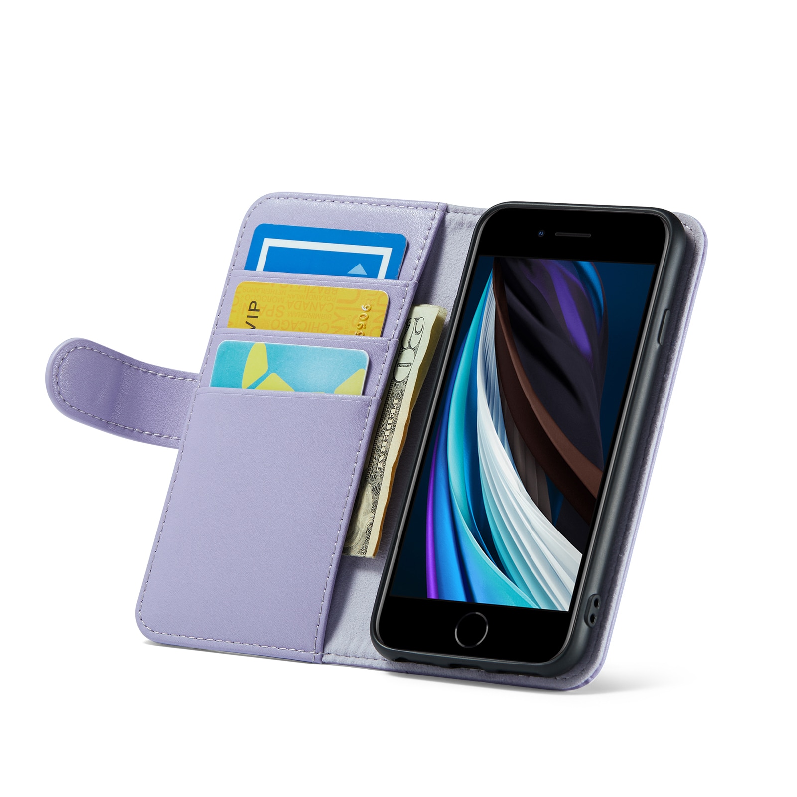 iPhone 7 Echtlederhülle Lila