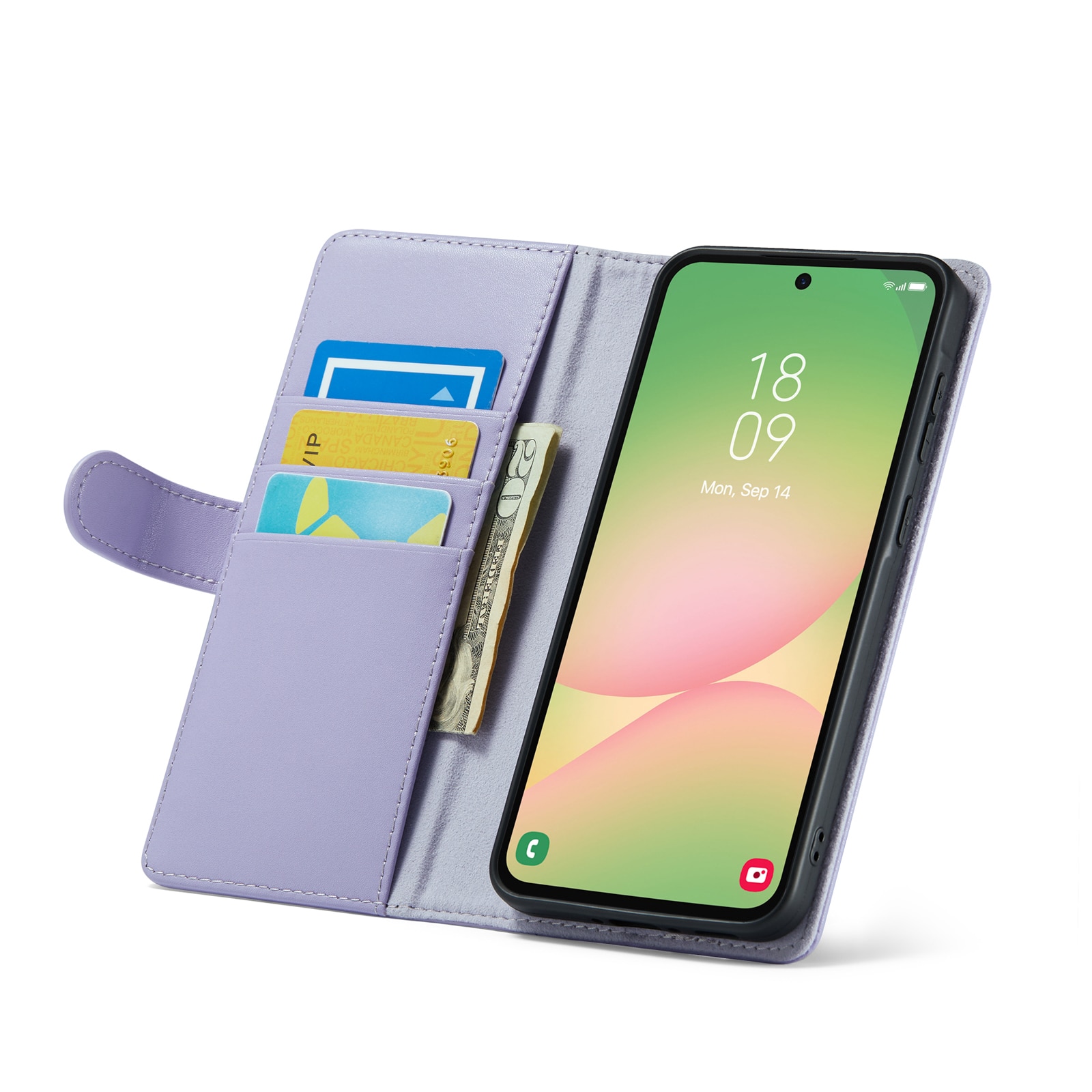 Samsung Galaxy A56 Echtlederhülle Lila