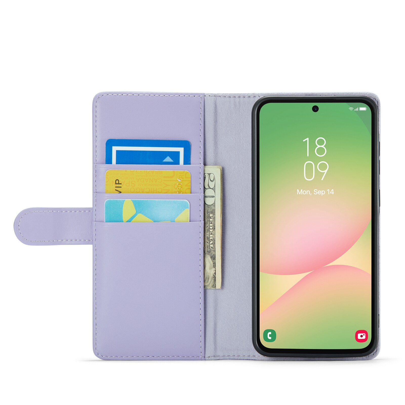 Samsung Galaxy A56 Echtlederhülle Lila