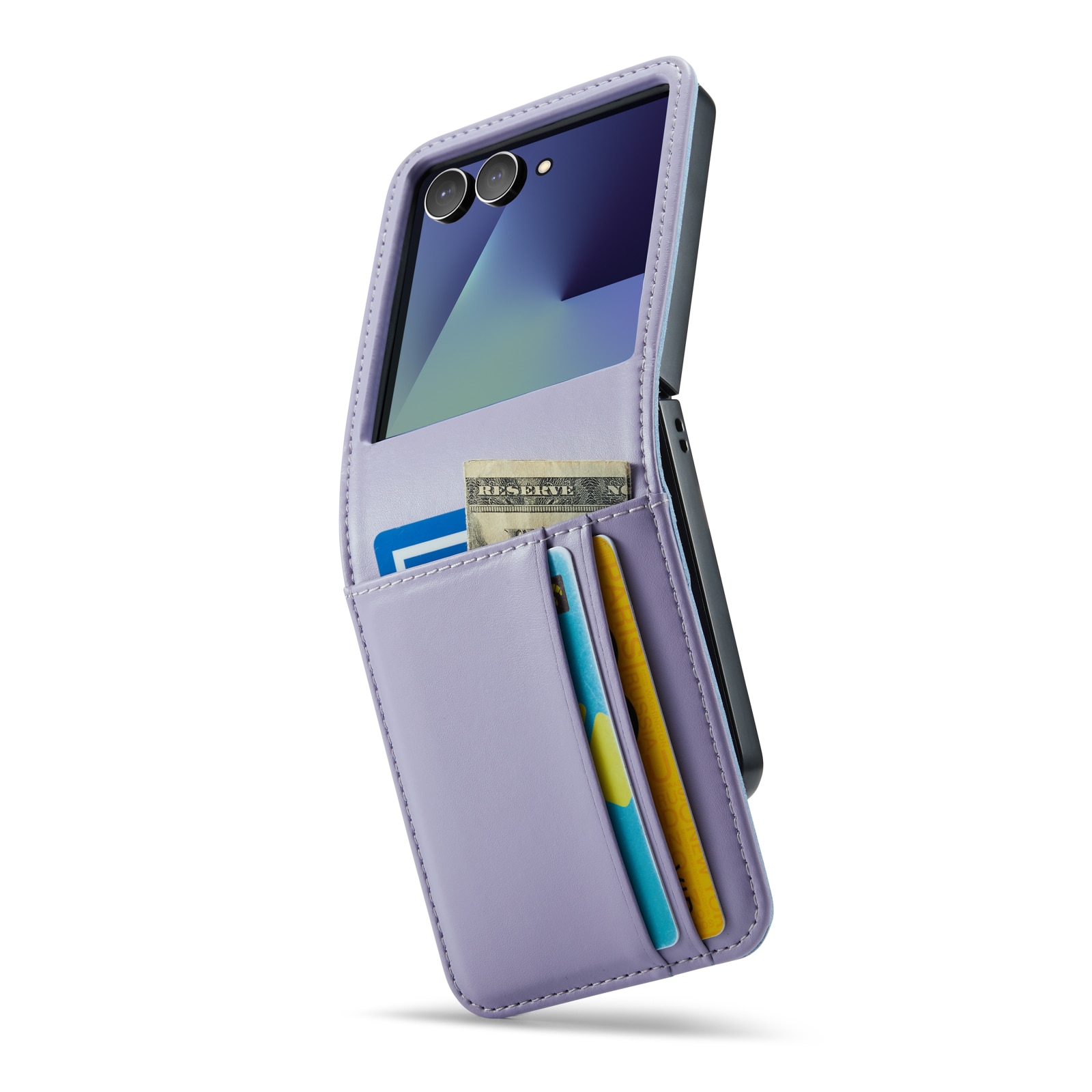 Samsung Galaxy Z Flip 7 Echtlederhülle Lila