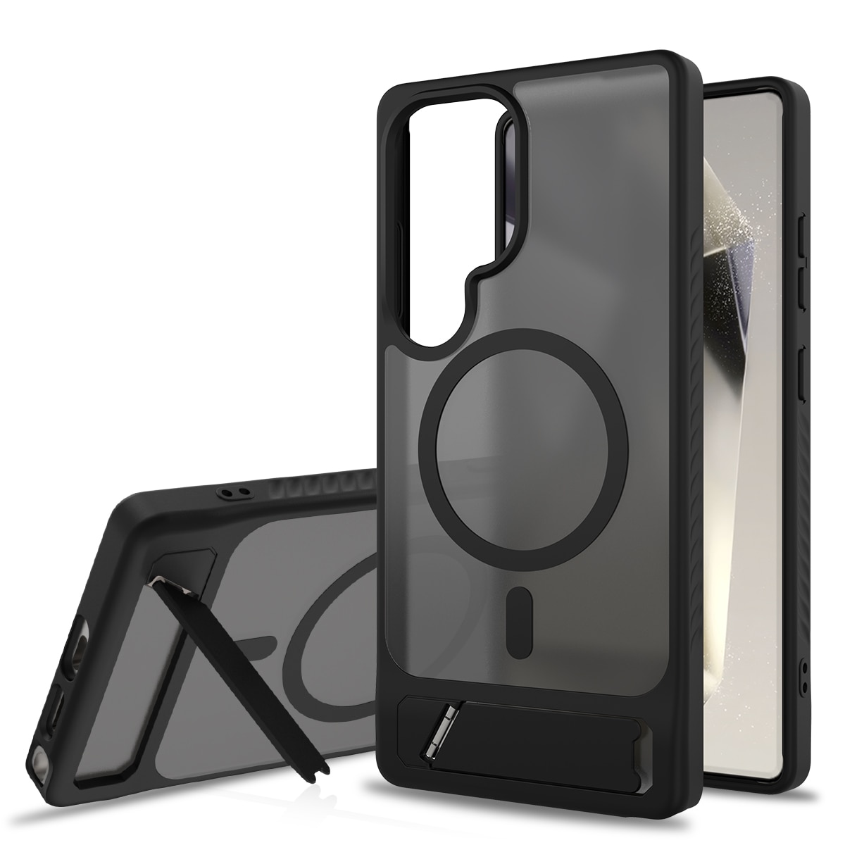 Samsung Galaxy S25 Ultra Magnetische Hülle mit Ständer Schwarz
