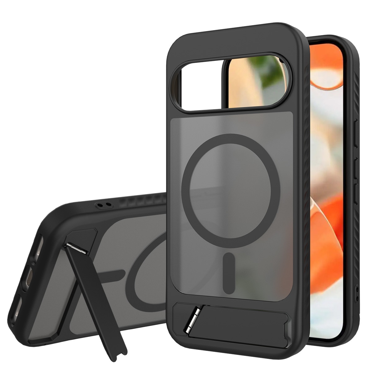 Google Pixel 10 Magnetische Hülle mit Ständer Schwarz