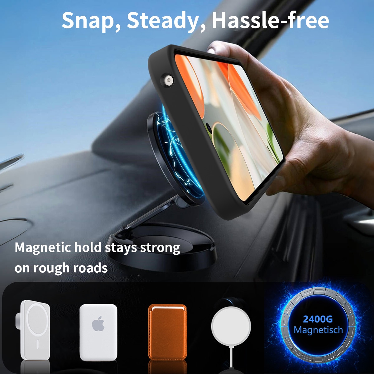 Google Pixel 10 Magnetische Hülle mit Ständer Schwarz