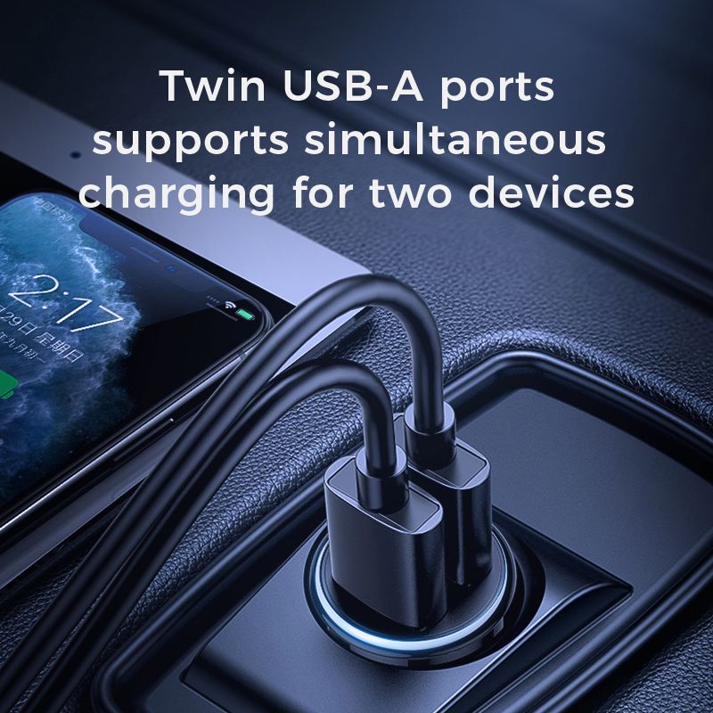 Smartline PD Dual Auto-Ladegerät USB-C + USB-A 45W 12V-24V schwarz