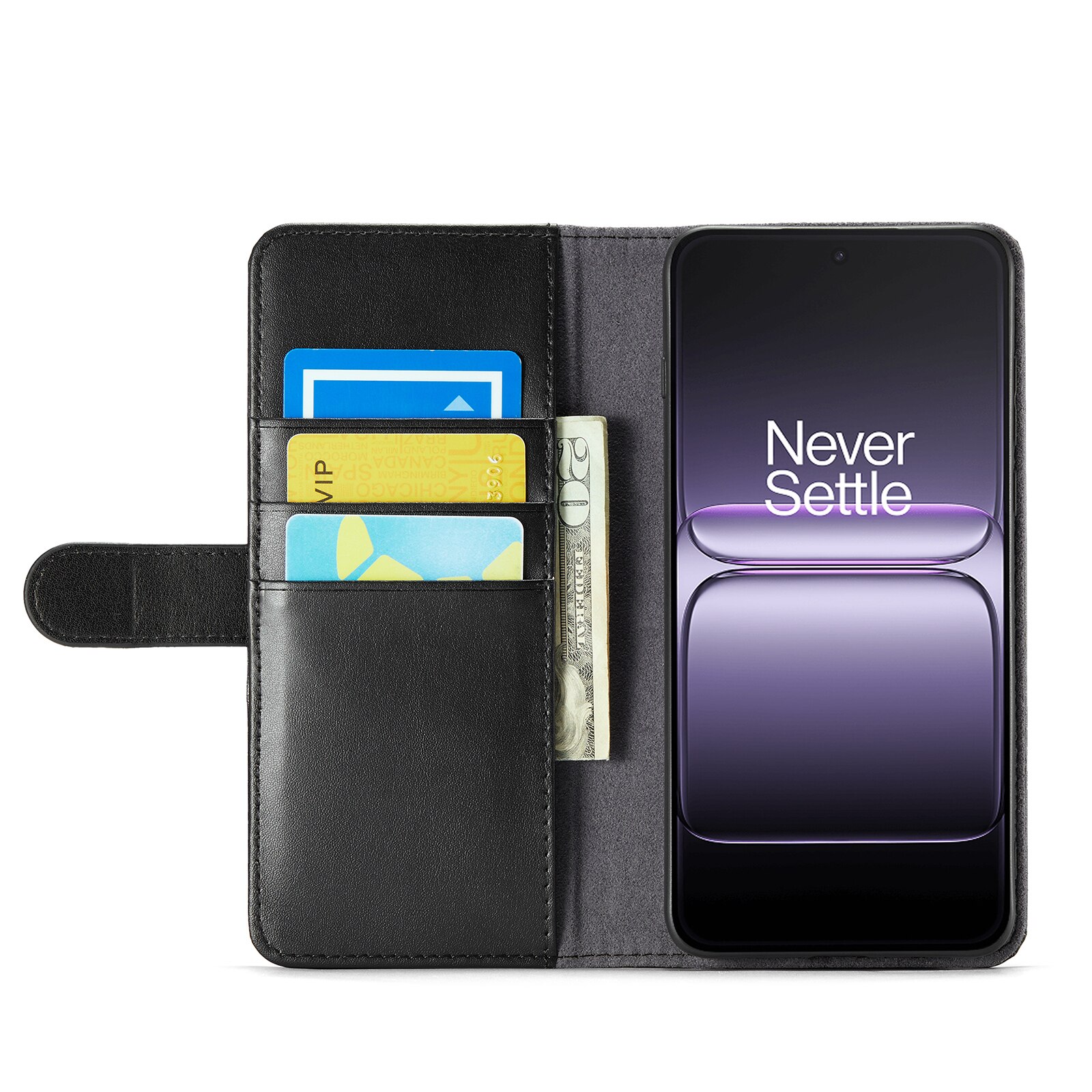  OnePlus Nord 5 Echtlederhülle Schwarz