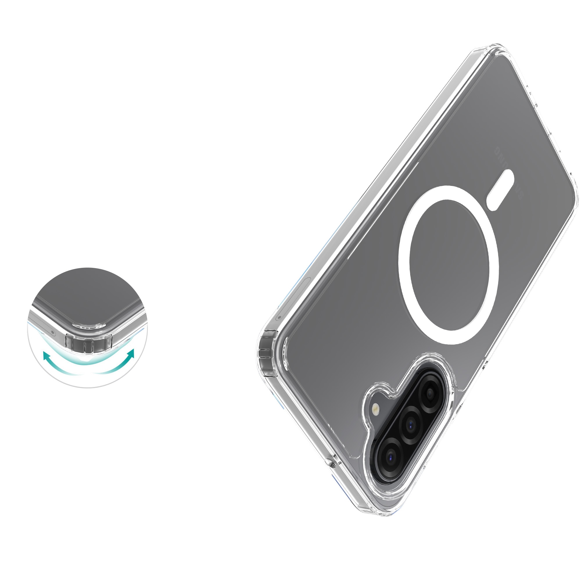 Hybrid-Hülle MagSafe Samsung Galaxy A17 Transparent