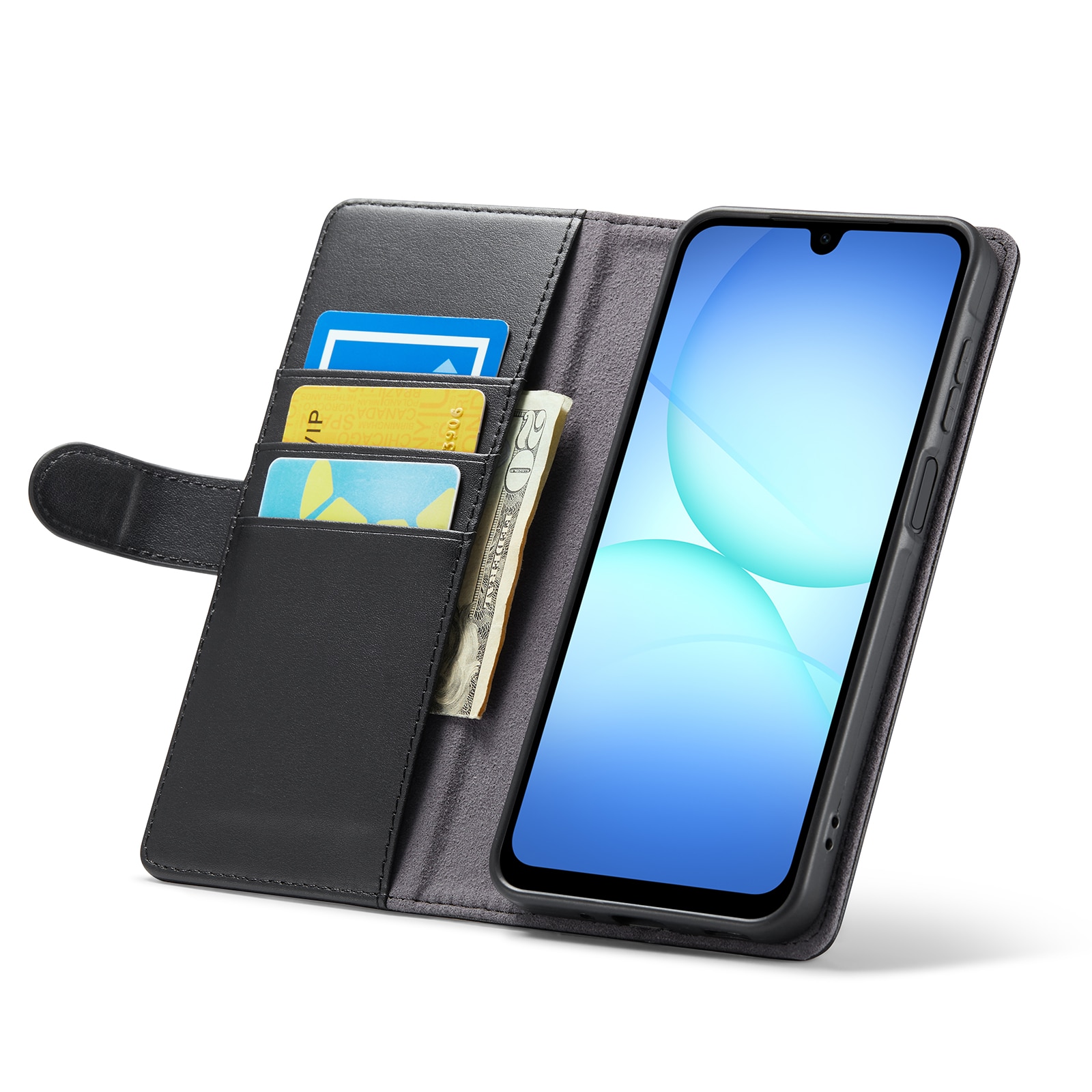 Samsung Galaxy A17 Echtlederhülle Schwarz