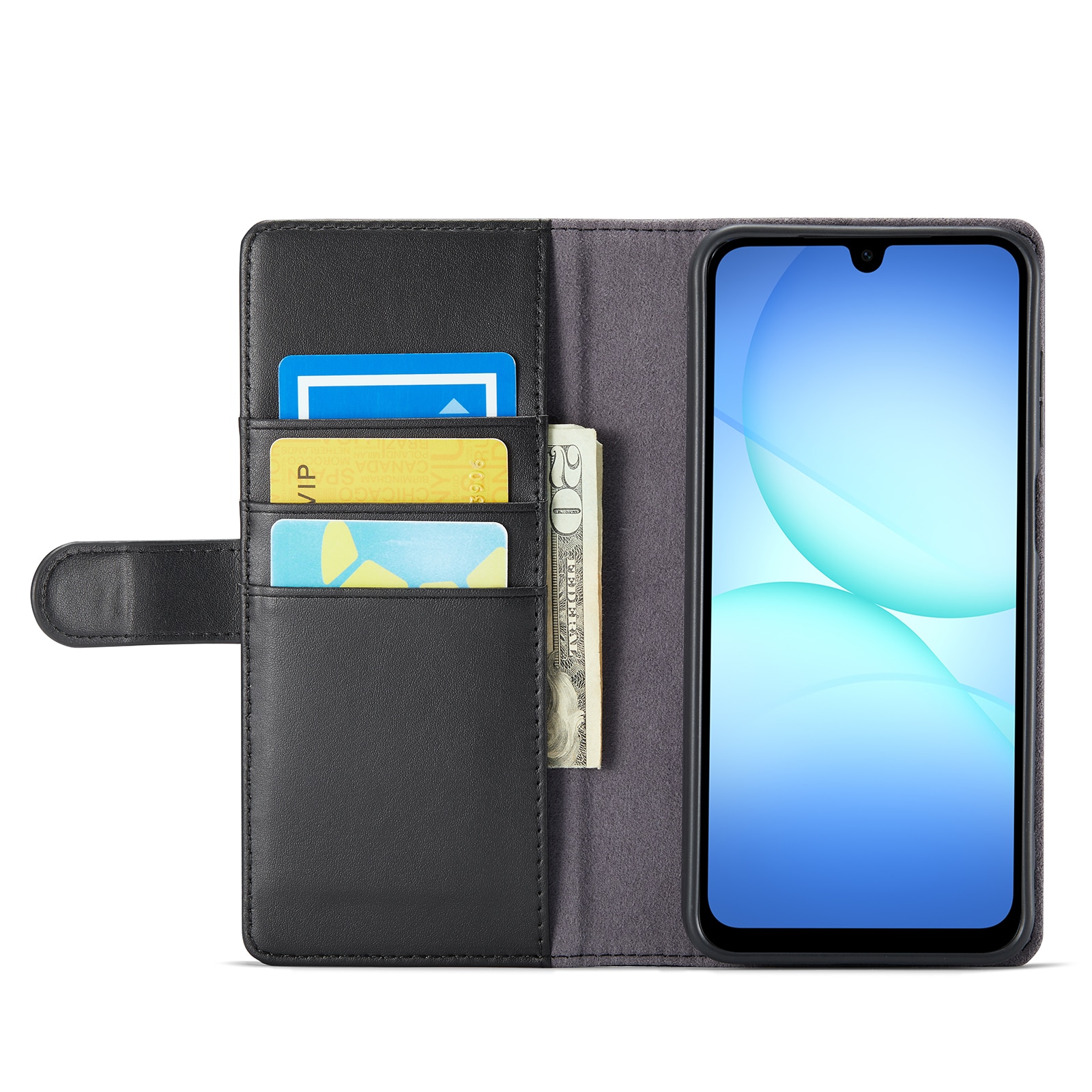 Samsung Galaxy A17 Echtlederhülle Schwarz